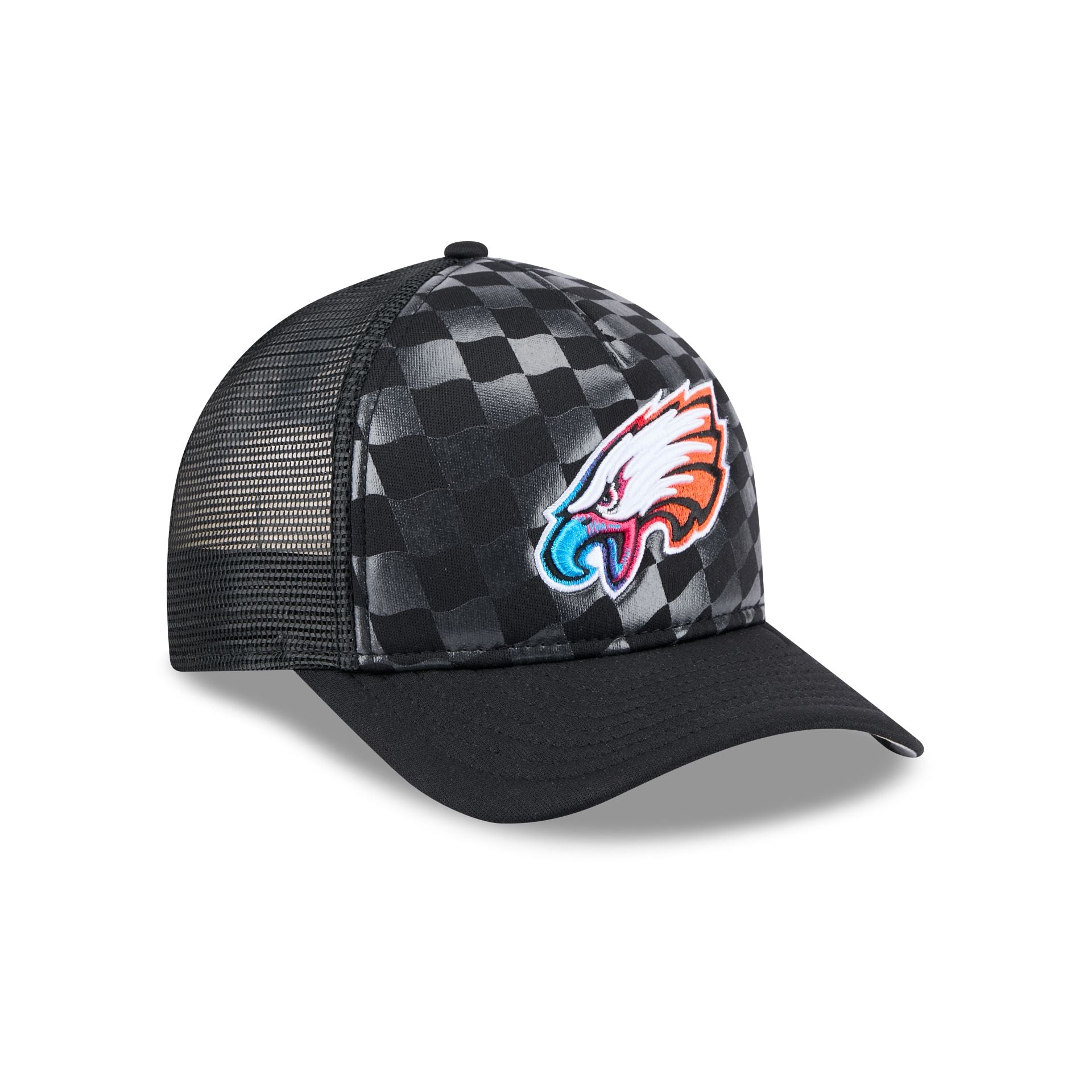 Philadelphia Eagles Gradient Raceway 9FORTY M-Crown A-Frame Trucker Hat - Image 3