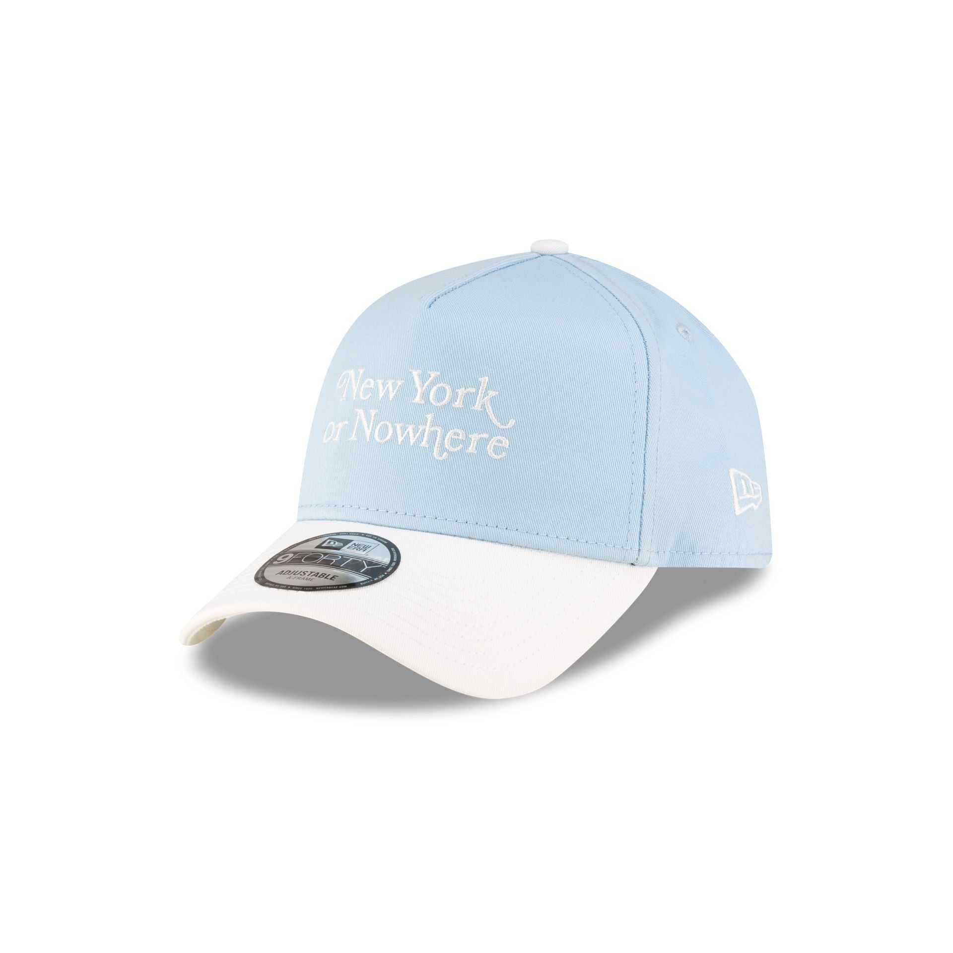 New York or Nowhere x New York Yankees Blue Wordmark 9FORTY A-Frame Snapback Hat - Image 3