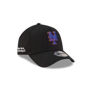New York or Nowhere x New York Mets Black 9FORTY A-Frame Snapback Hat
