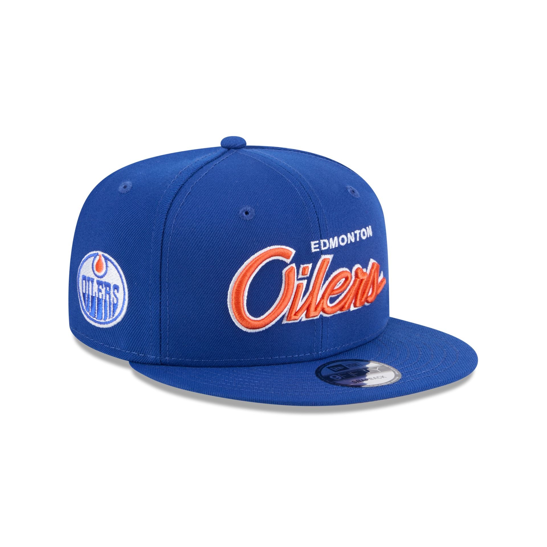 Edmonton Oilers Script 9FIFTY Snapback Hat - Image 3