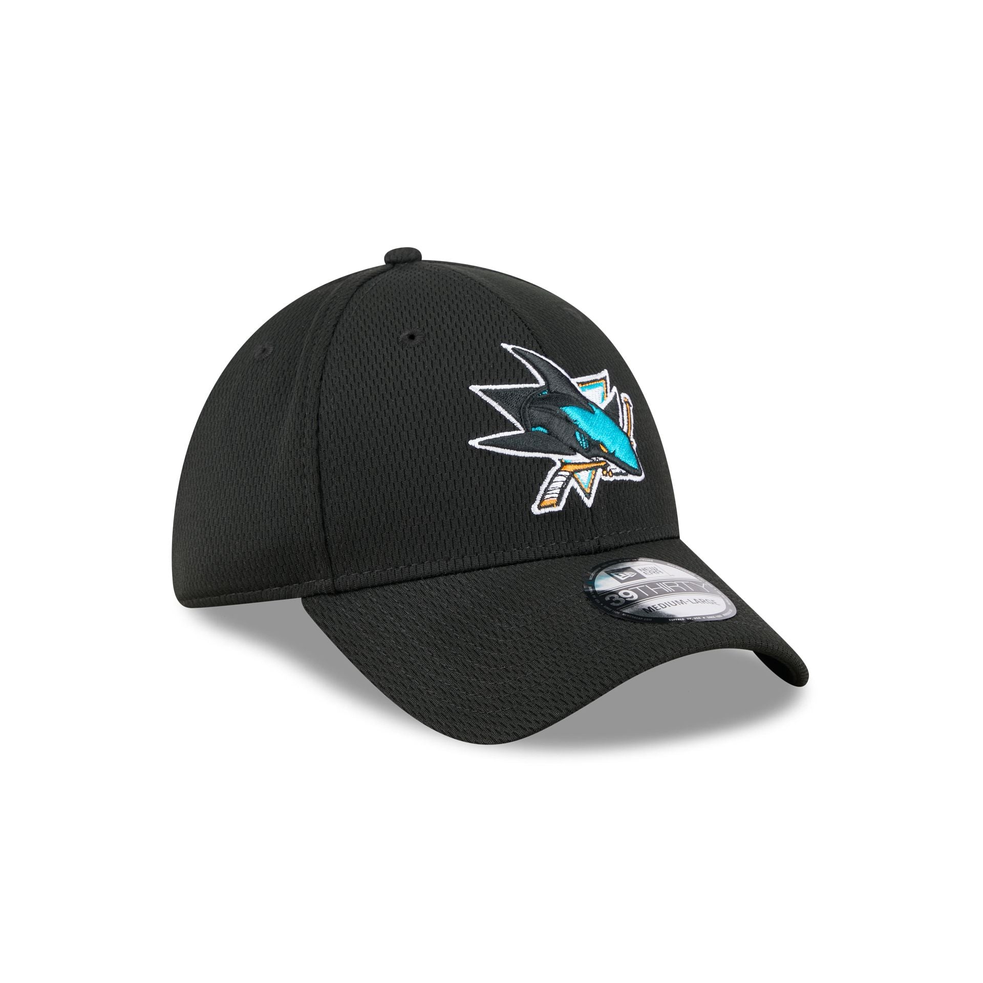 San Jose Sharks Black 39THIRTY Stretch Fit Hat - Image 3