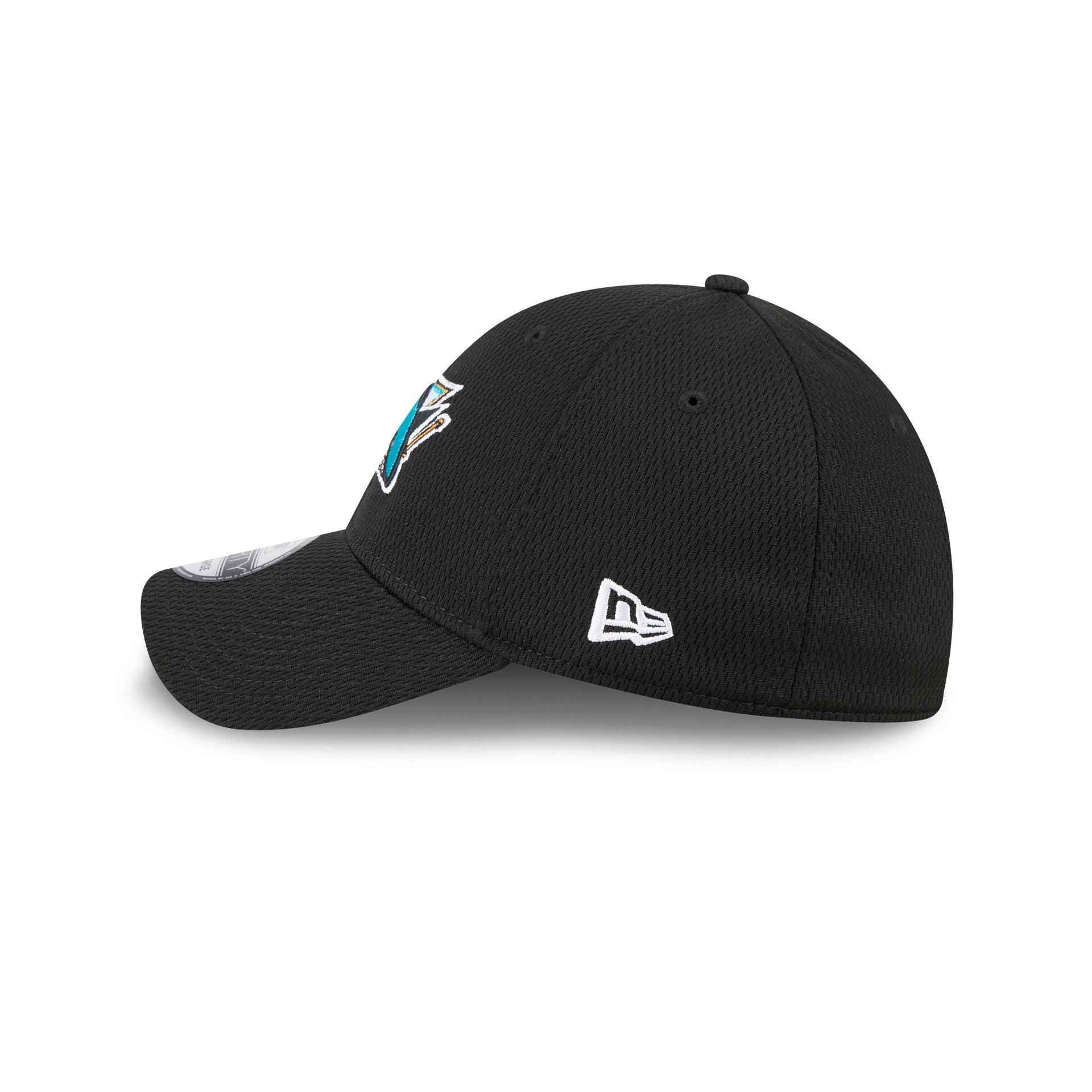San Jose Sharks Black 39THIRTY Stretch Fit Hat - Image 4