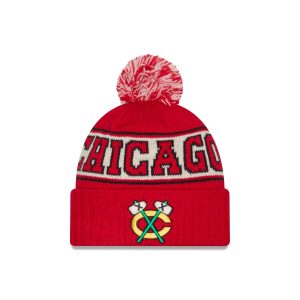 Chicago Blackhawks Pom Knit Hat