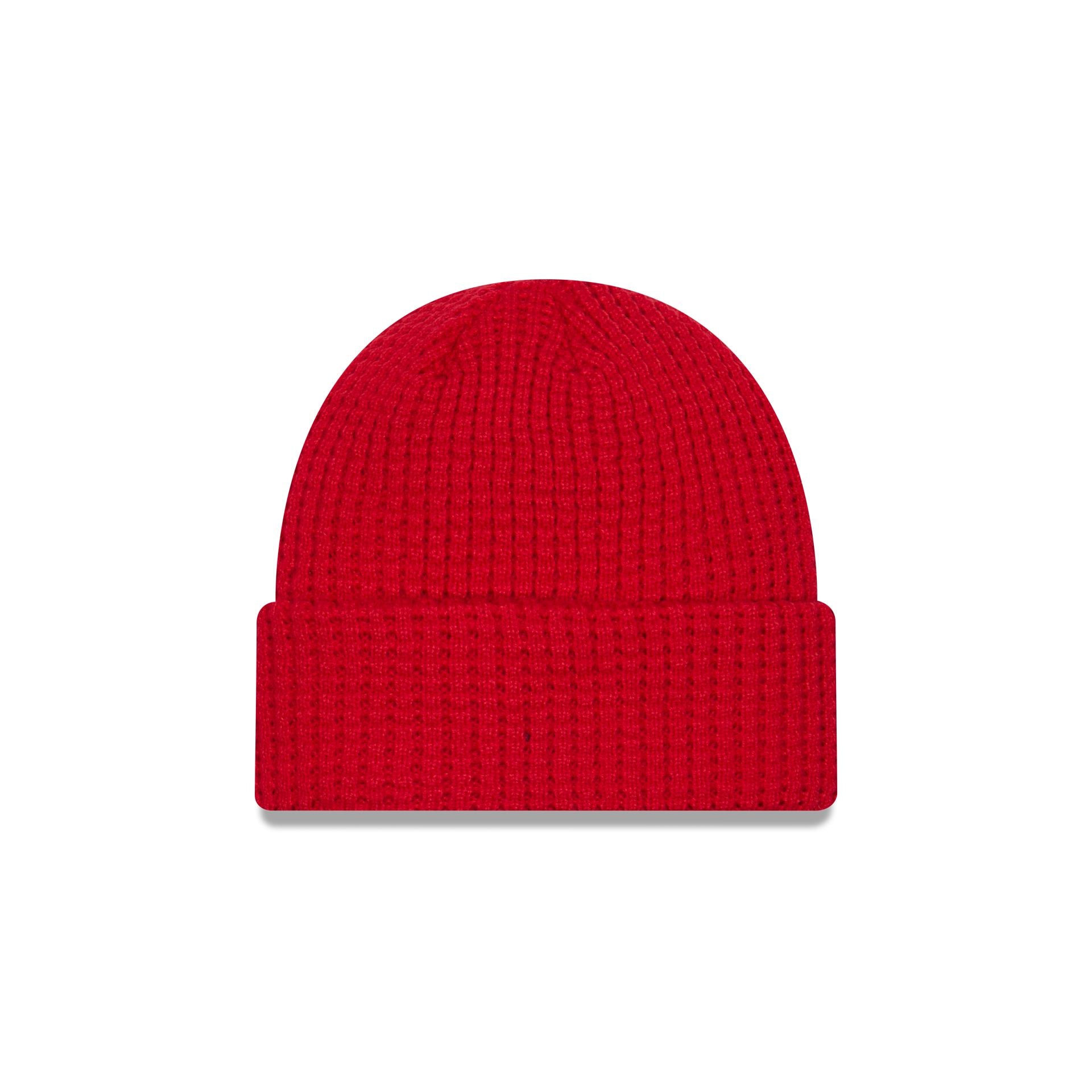 Detroit Red Wings Red Waffle Knit Beanie Hat - Image 2