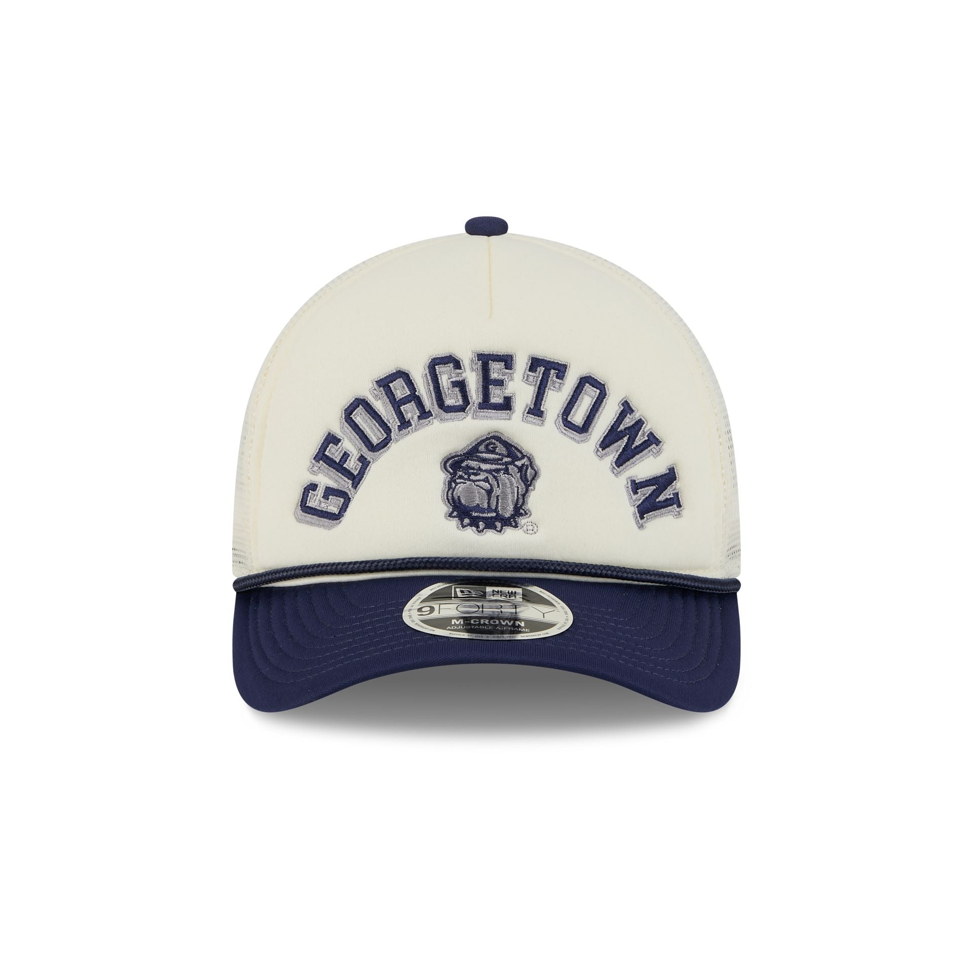 Georgetown Hoyas Chrome Arch 9FORTY M-Crown A-Frame Trucker Hat - Image 2