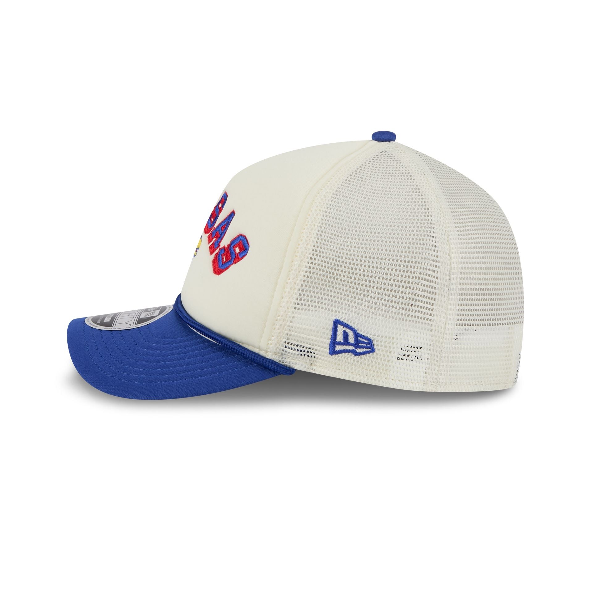 Kansas Jayhawks Chrome Arch 9FORTY M-Crown A-Frame Trucker Hat - Image 4