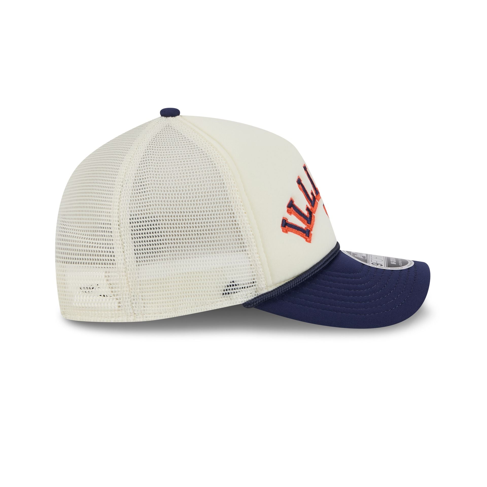 Illinois Fighting Illini Chrome Arch 9FORTY M-Crown A-Frame Trucker Hat - Image 5