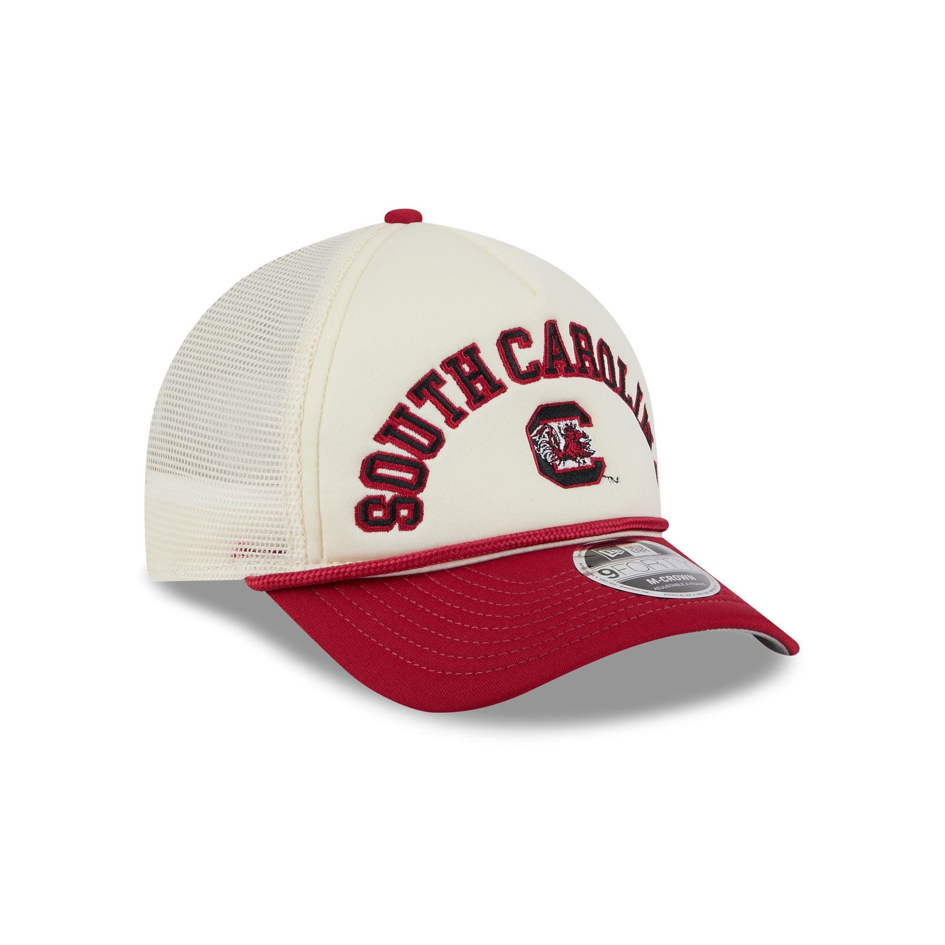 South Carolina Gamecocks Chrome Arch 9FORTY M-Crown A-Frame Trucker Hat - Image 3