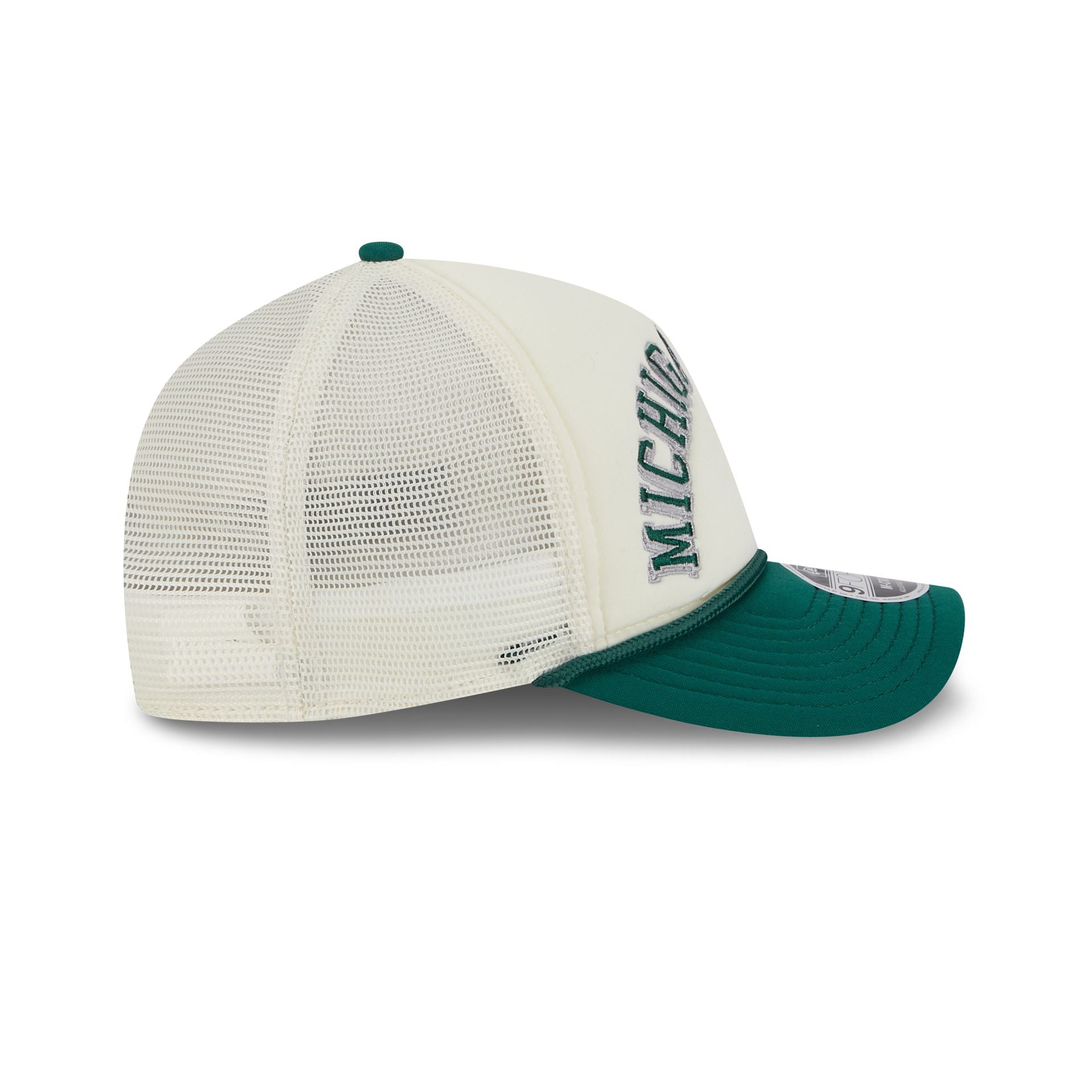 Michigan State Spartans Chrome Arch 9FORTY M-Crown A-Frame Trucker Hat - Image 5