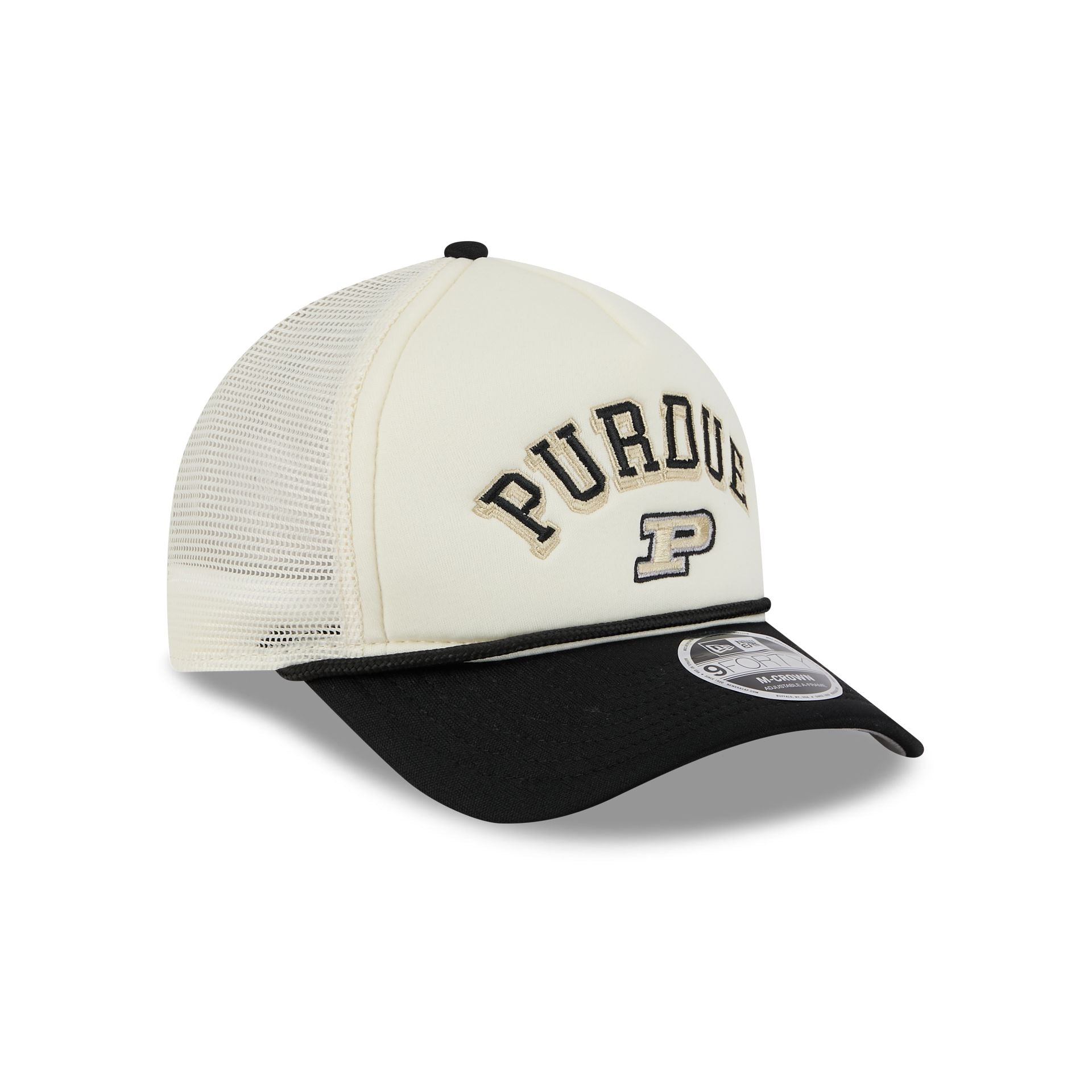 Purdue Boilermakers Chrome Arch 9FORTY M-Crown A-Frame Trucker Hat - Image 3