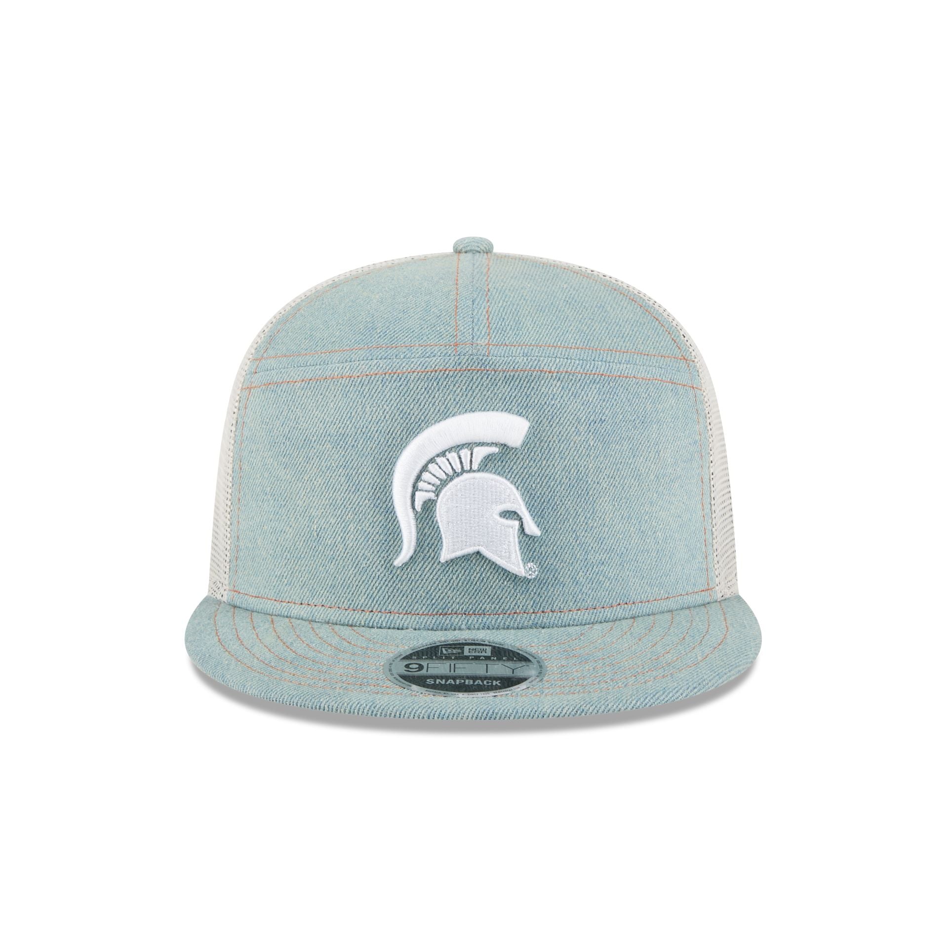 Michigan State Spartans Denim Split Panel 9FIFTY Trucker Hat - Image 2