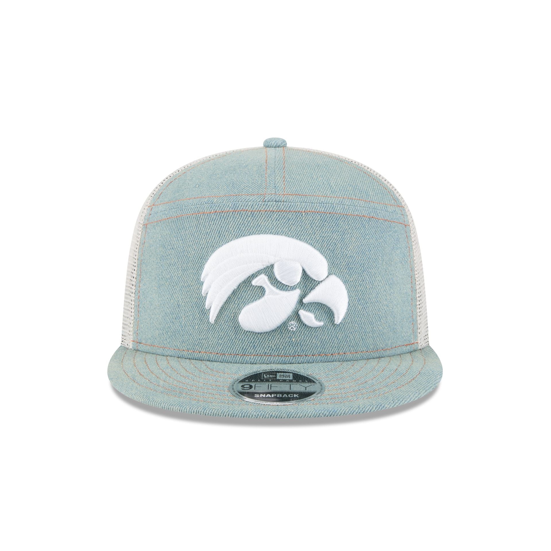 Iowa Hawkeyes Denim Split Panel 9FIFTY Trucker Hat - Image 2