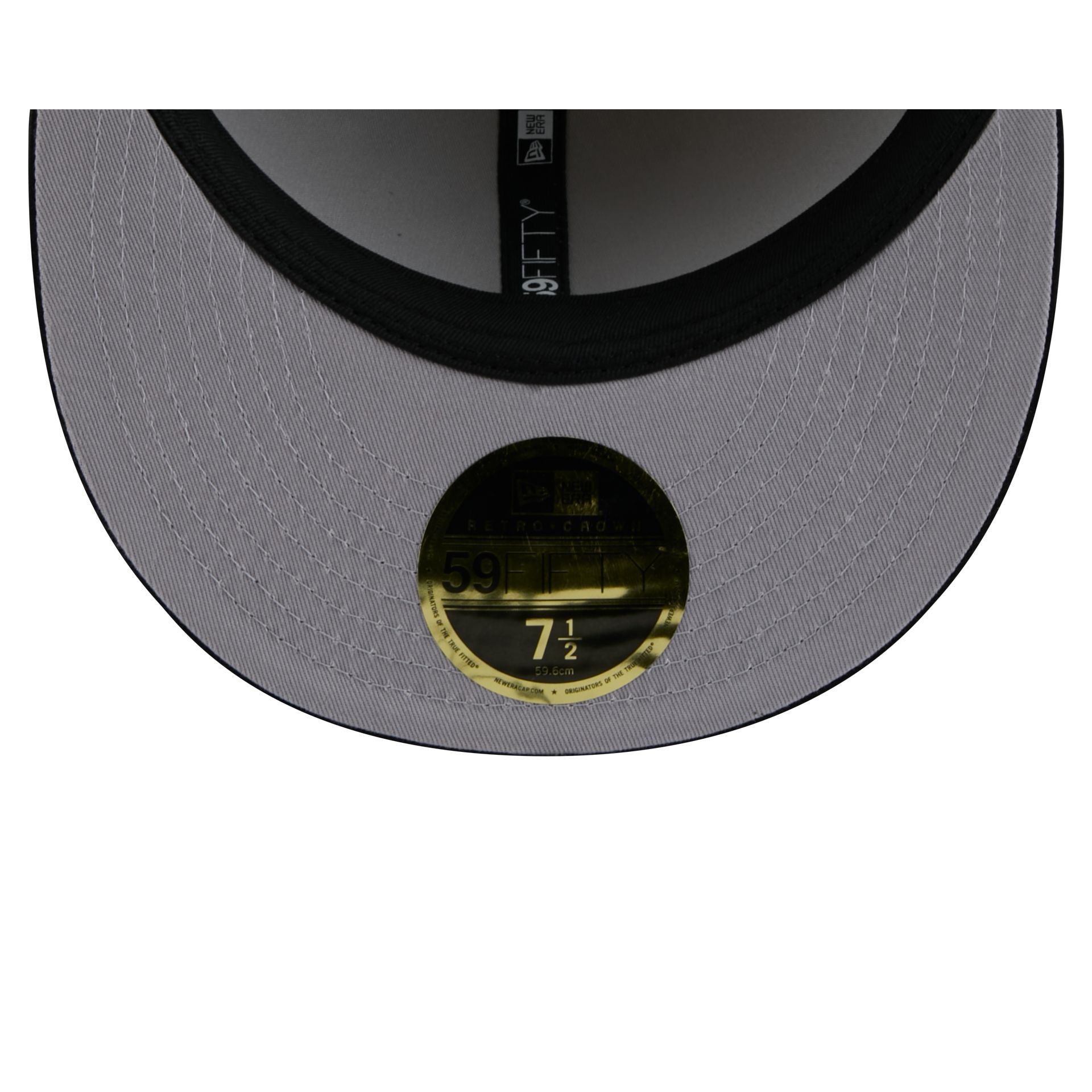 New Era Cap Chrome Black Retro Crown 59FIFTY Fitted Hat - Image 7