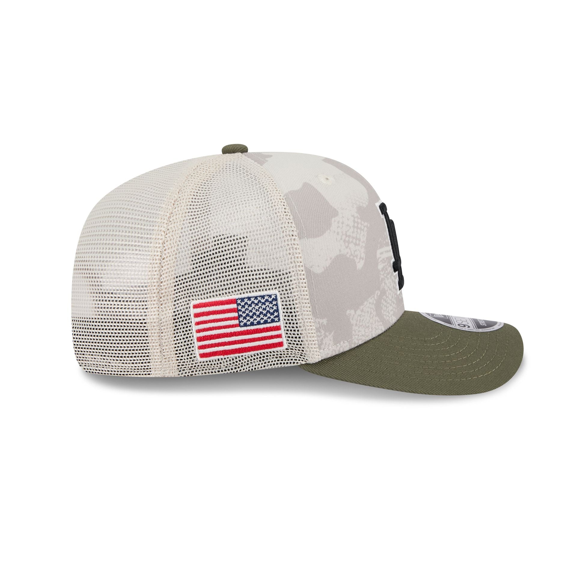 Los Angeles Dodgers Armed Forces Day 2025 9SEVENTY Trucker Hat - Image 4