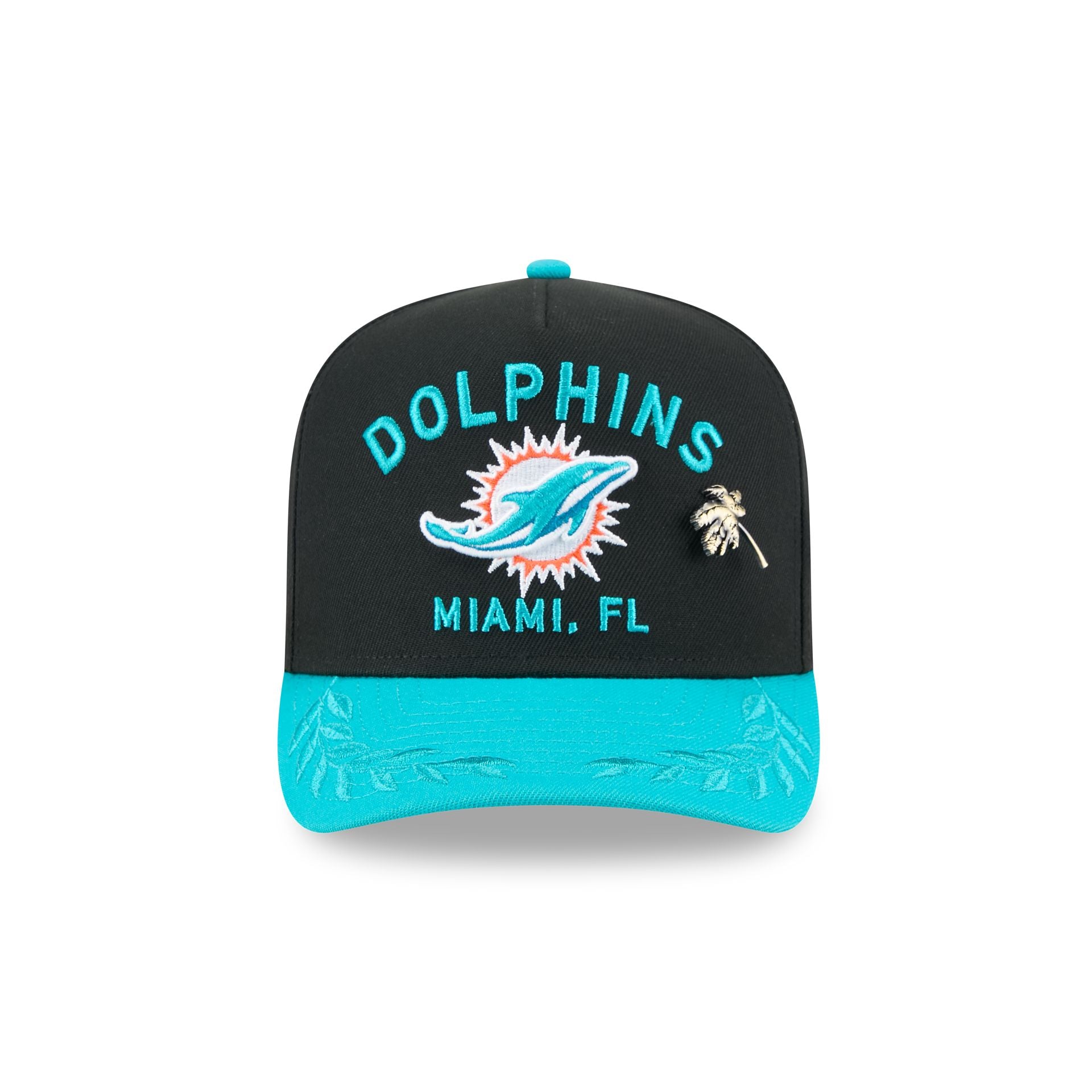 Miami Dolphins 2025 Draft Black 59FIFTY A-Frame Fitted Hat - Image 2