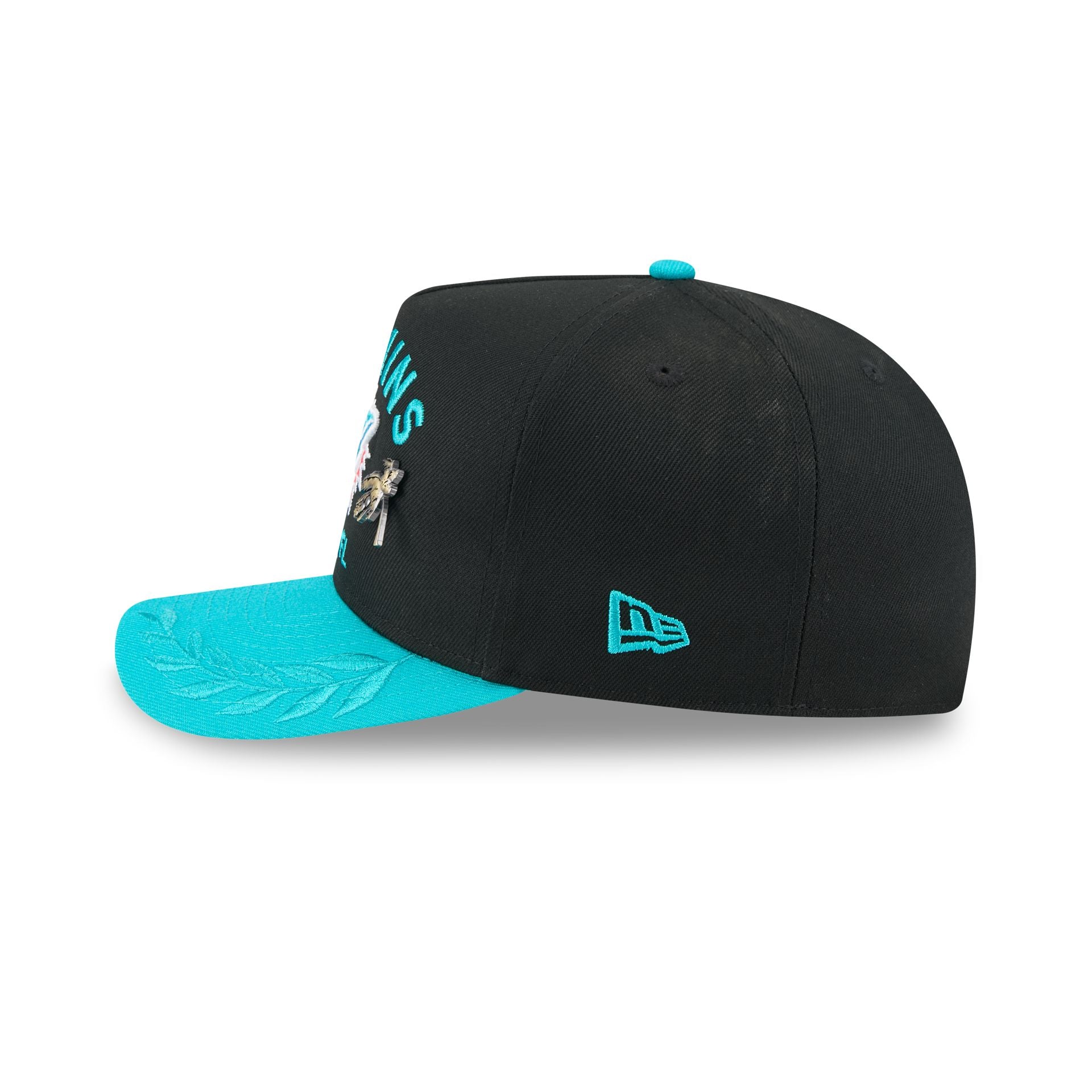 Miami Dolphins 2025 Draft Black 59FIFTY A-Frame Fitted Hat - Image 4