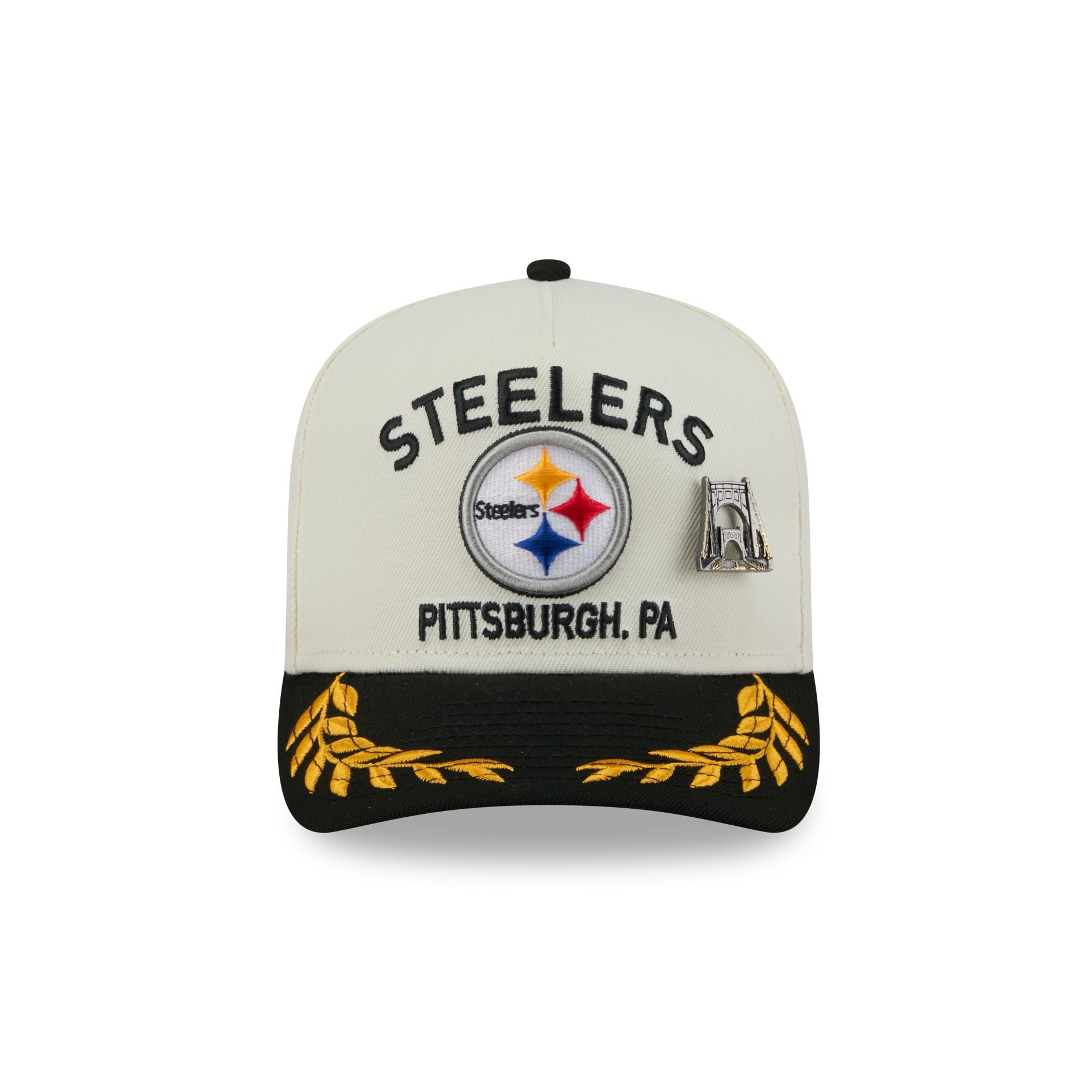 Pittsburgh Steelers 2025 Draft Chrome White 59FIFTY A-Frame Fitted Hat - Image 2