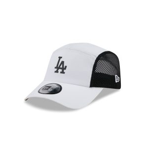 Los Angeles Dodgers White Poly Runner Adjustable Hat