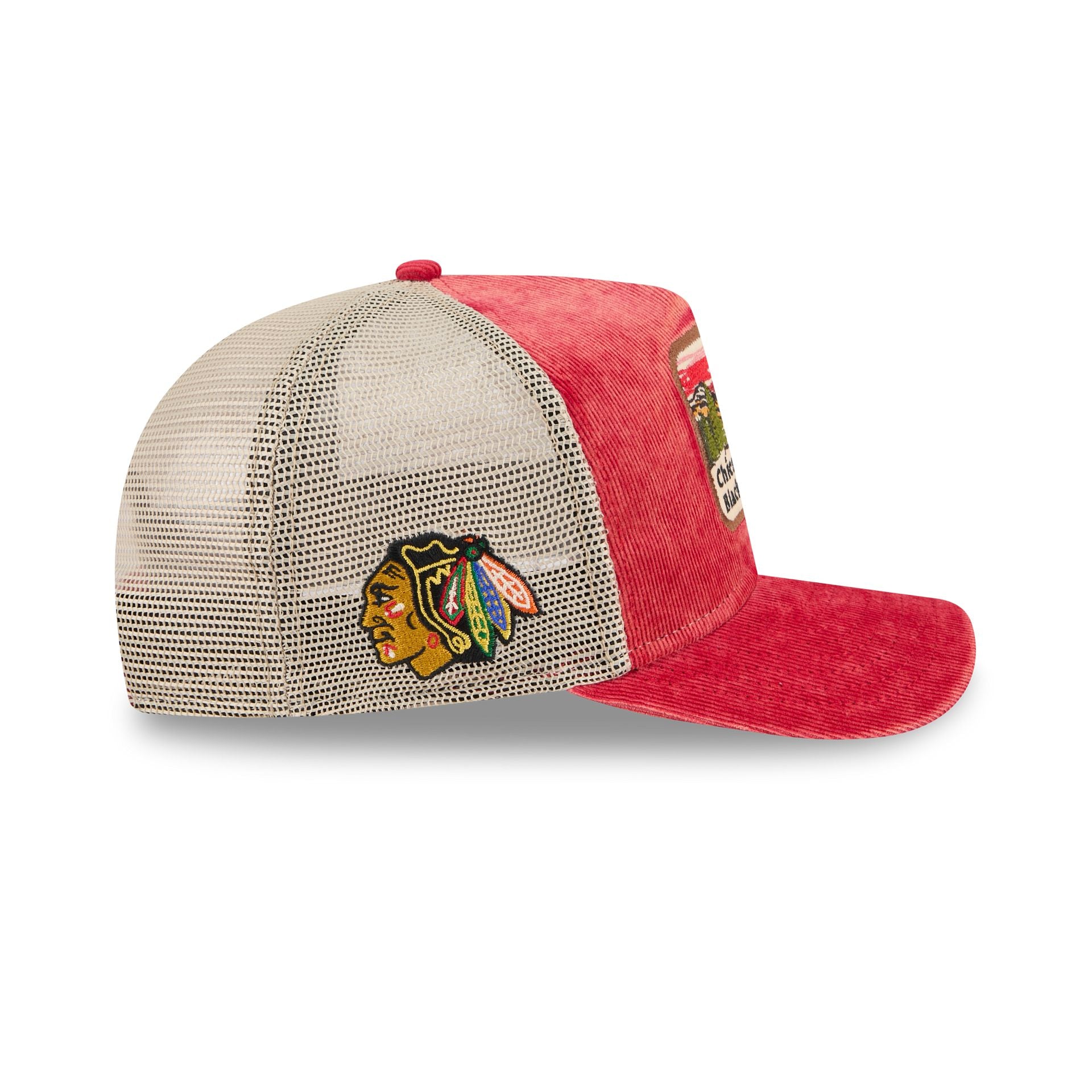 Chicago Blackhawks Vintage Landscape 9FIFTY A-Frame Trucker Hat - Image 4