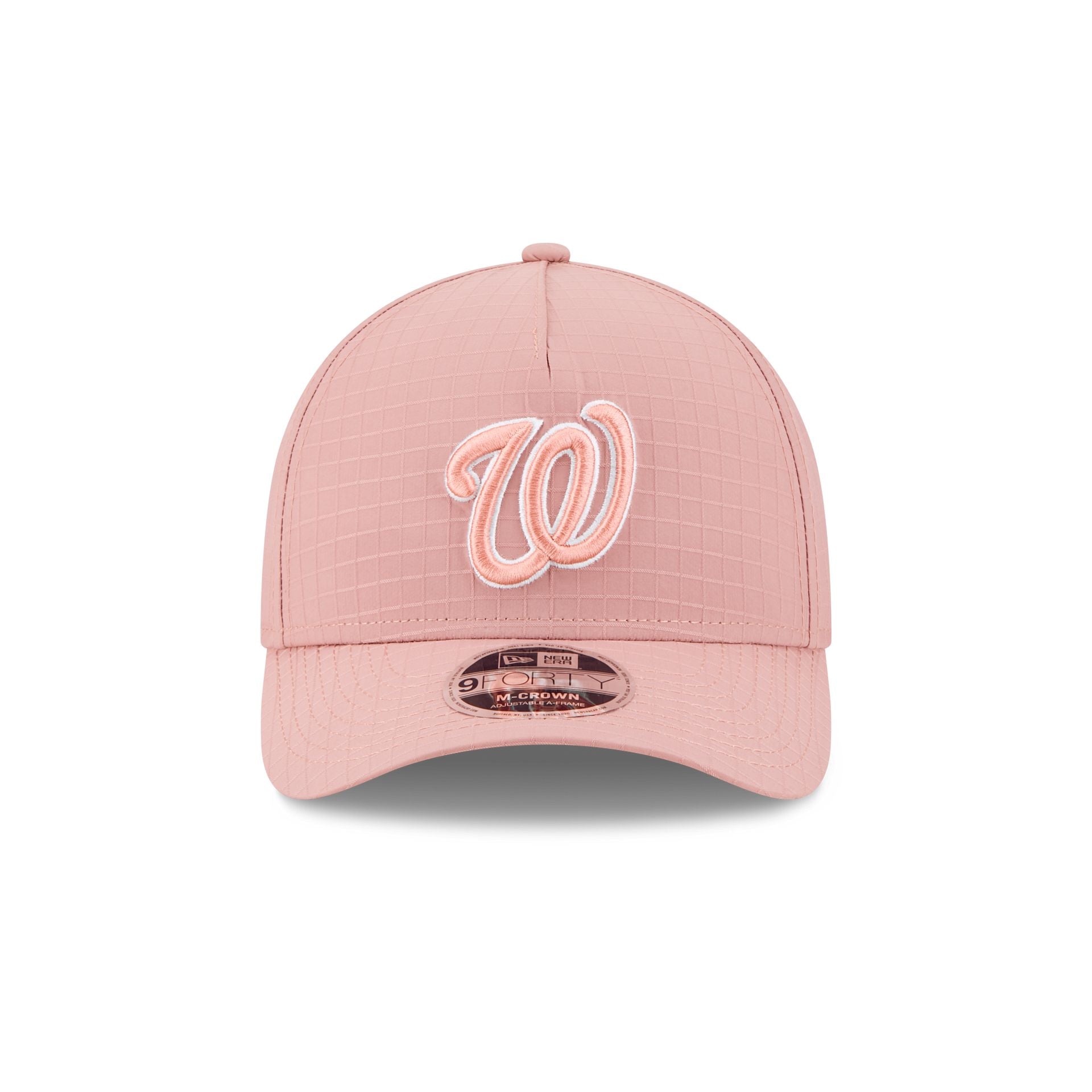 Washington Nationals Pink Ripstop 9FORTY M-Crown A-Frame Snapback Hat - Image 2