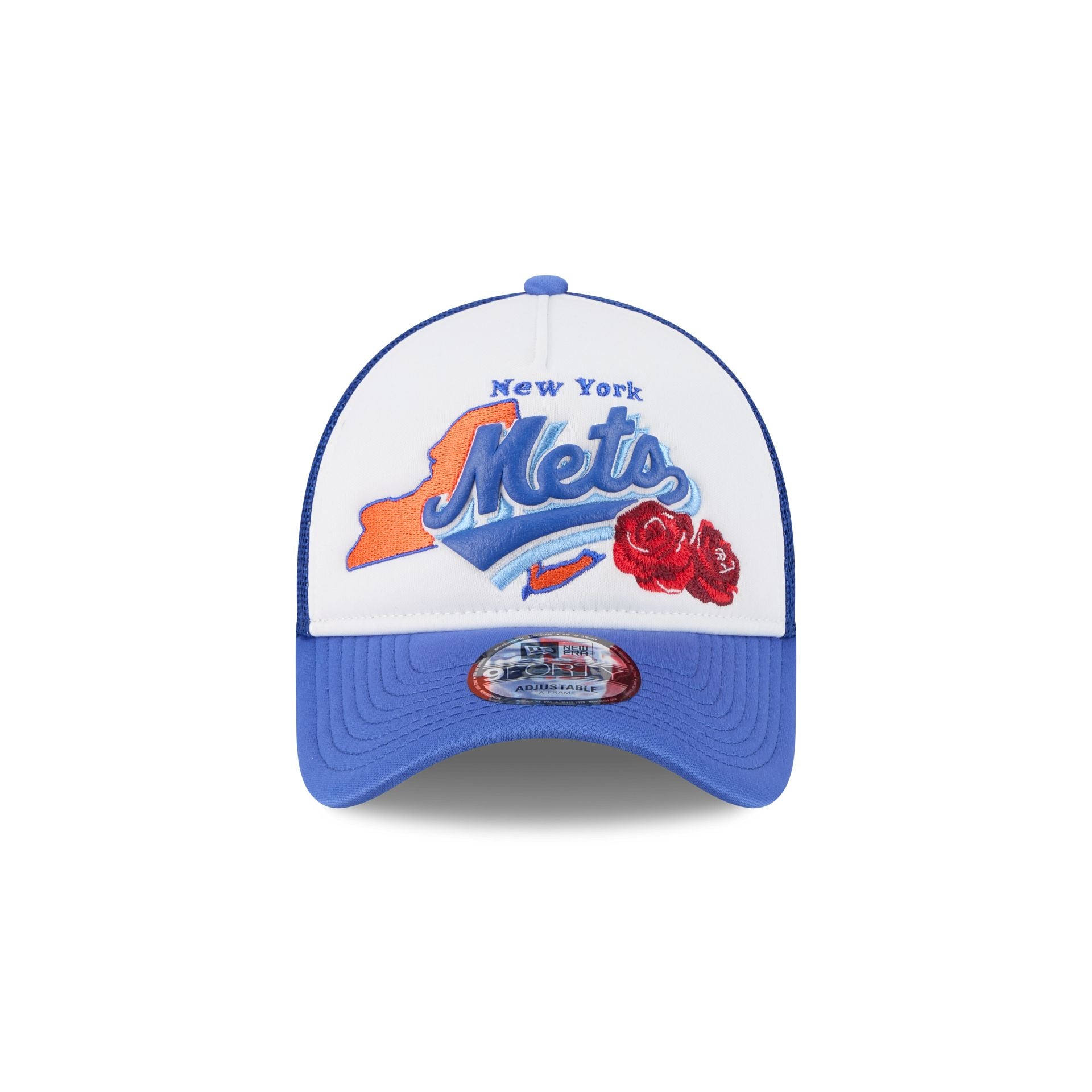 New York Mets State Flower 9FORTY A-Frame Trucker Hat - Image 2