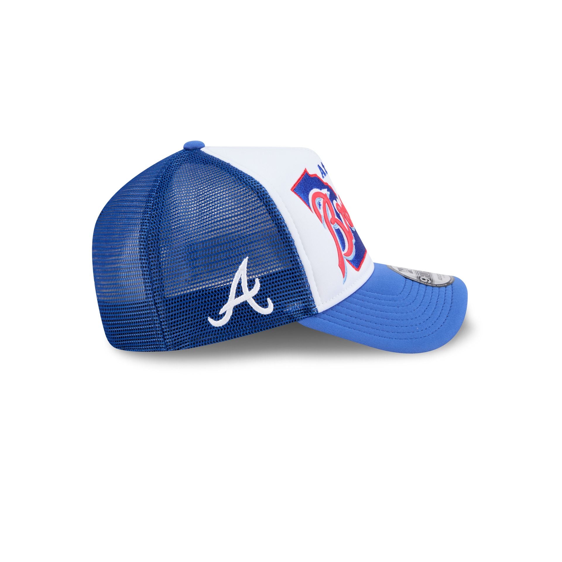 Atlanta Braves State Flower 9FORTY A-Frame Trucker Hat - Image 4