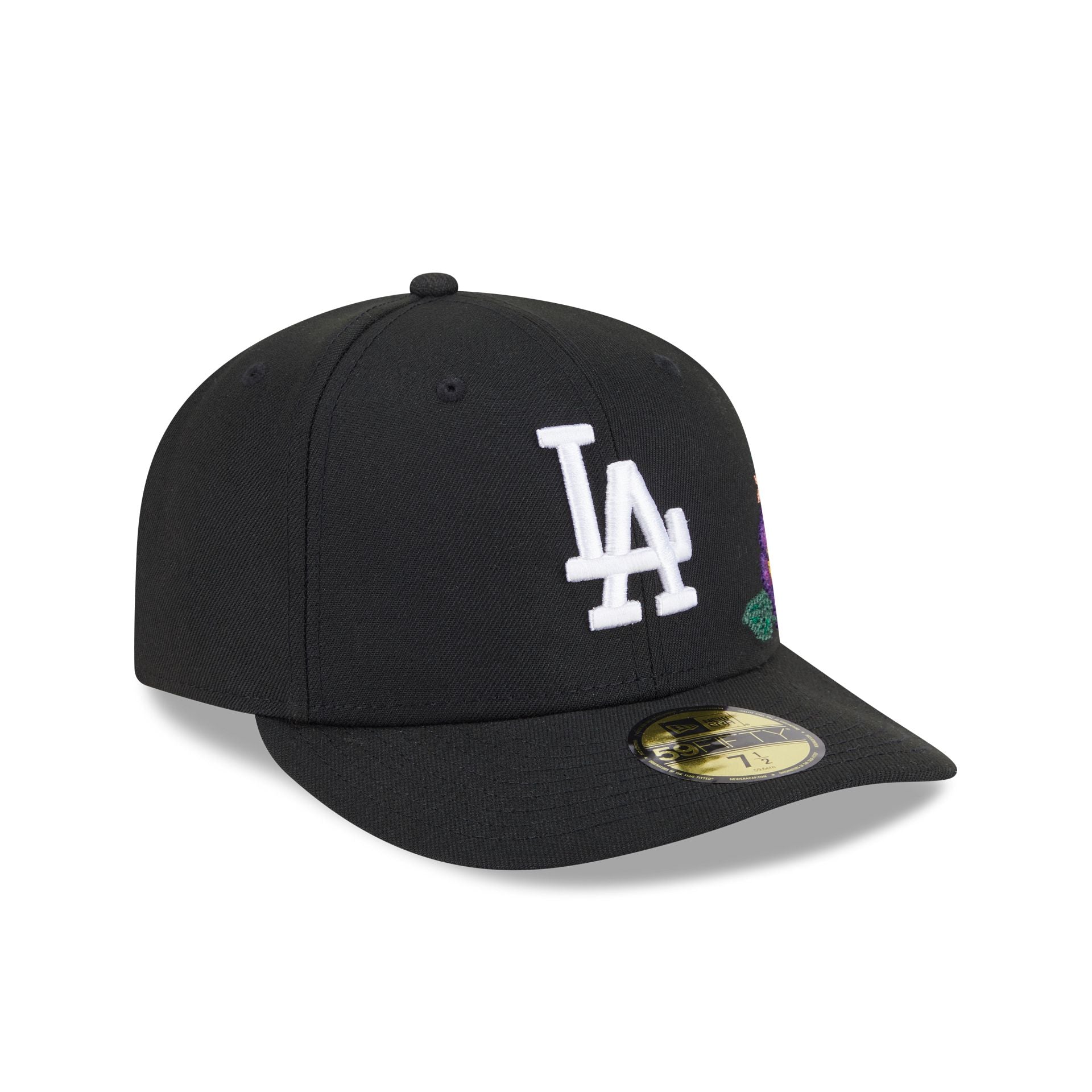 Los Angeles Dodgers Tonal Florals Black 59FIFTY Fitted Hat - Image 3