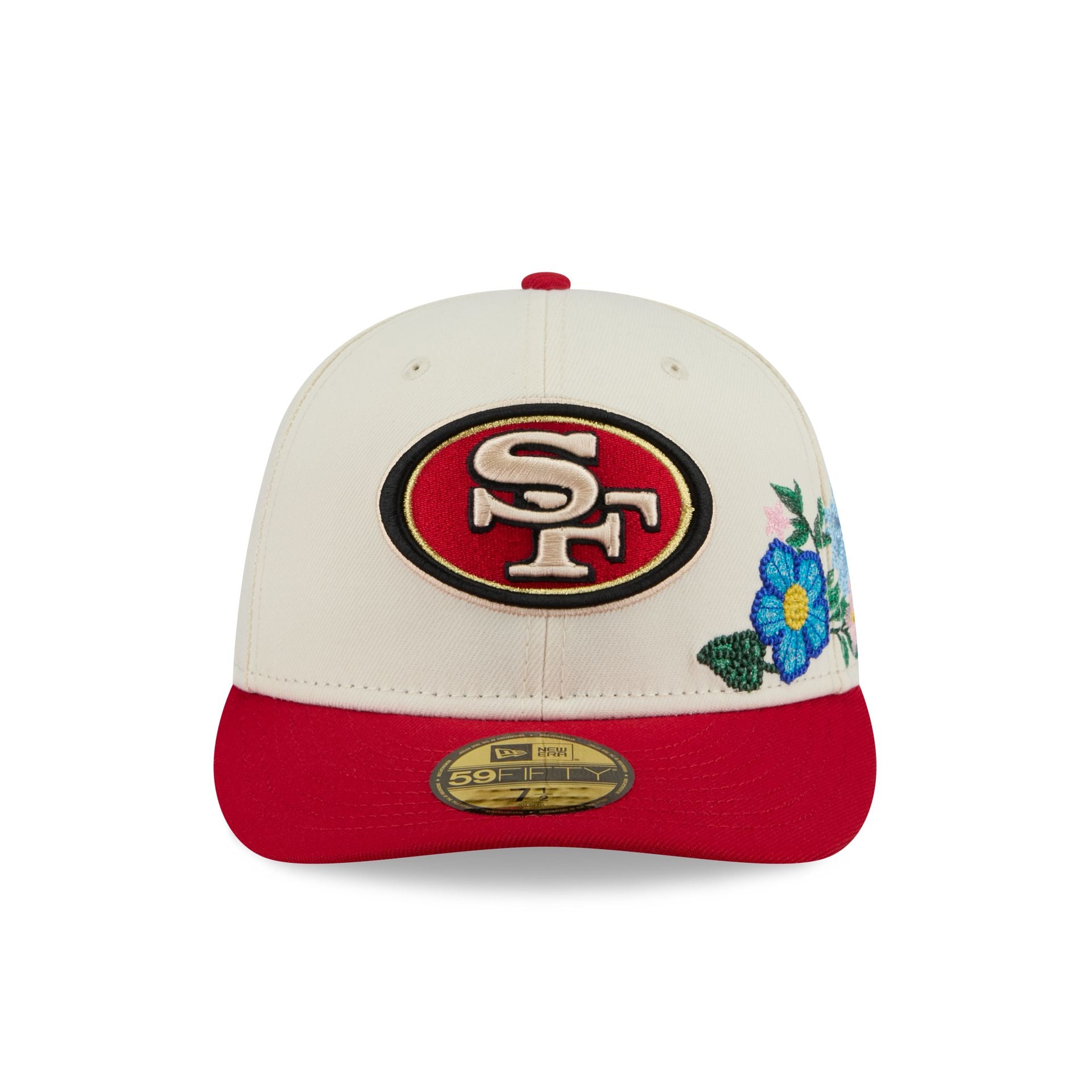 San Francisco 49ers Tonal Florals White 59FIFTY Fitted Hat - Image 2