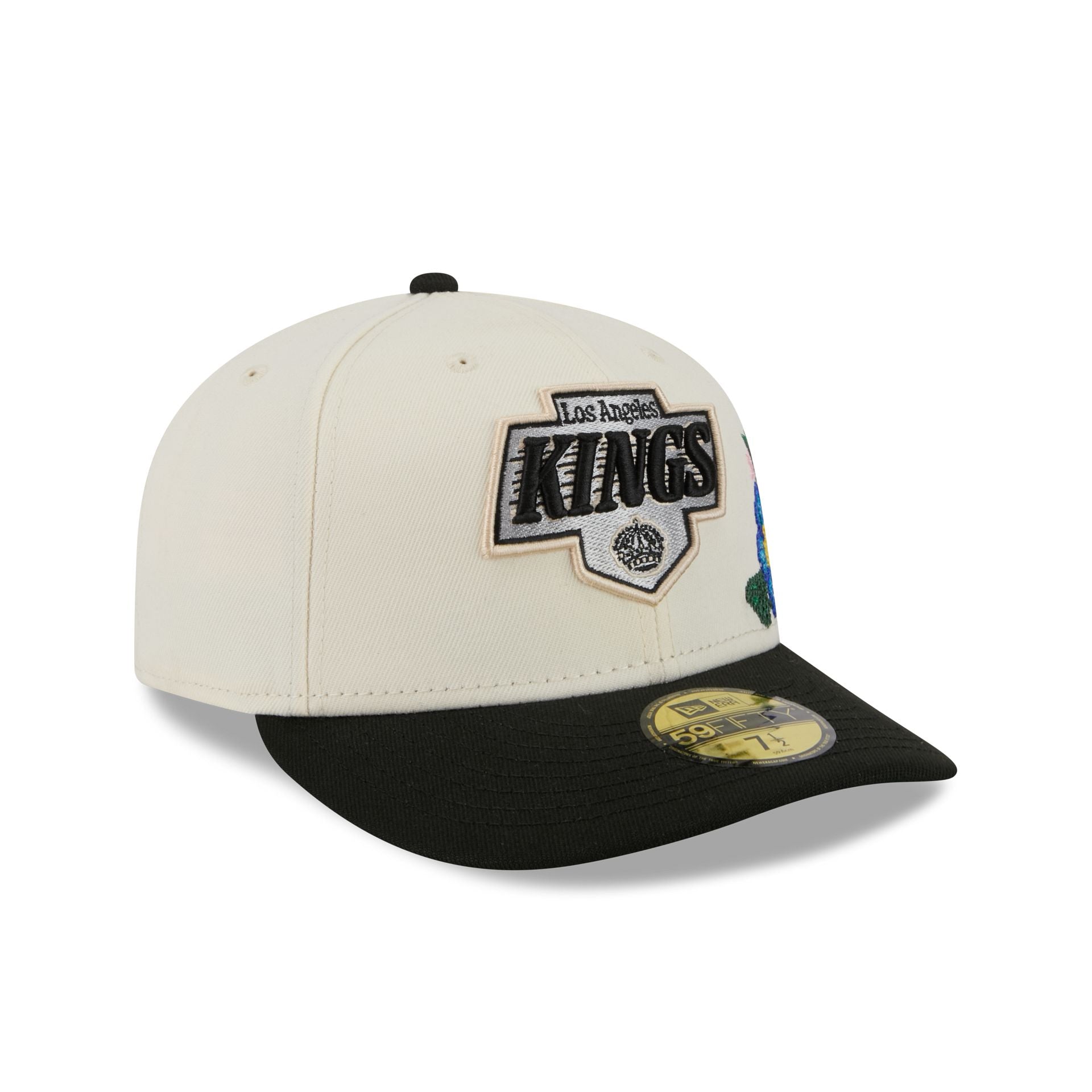 Los Angeles Kings Tonal Florals White 59FIFTY Fitted Hat - Image 3