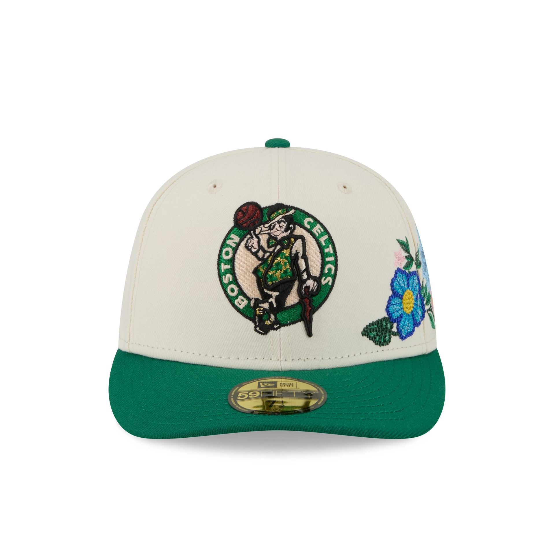 Boston Celtics Tonal Florals White 59FIFTY Fitted Hat - Image 2