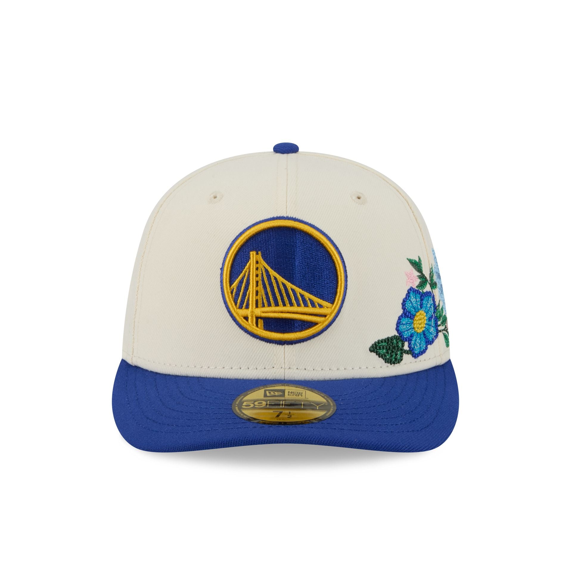 Golden State Warriors Tonal Florals White 59FIFTY Fitted Hat - Image 2