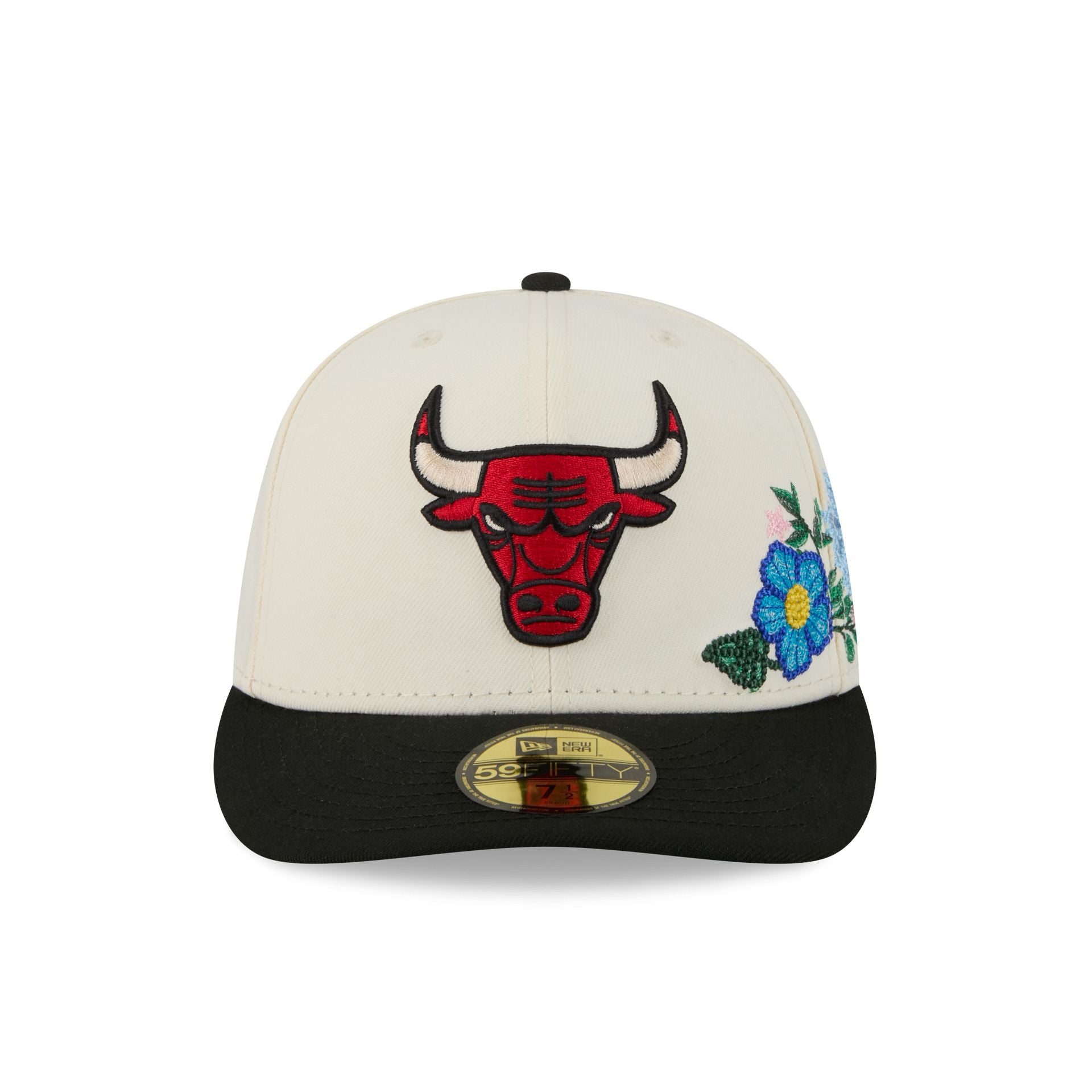 Chicago Bulls Tonal Florals White 59FIFTY Fitted Hat - Image 2