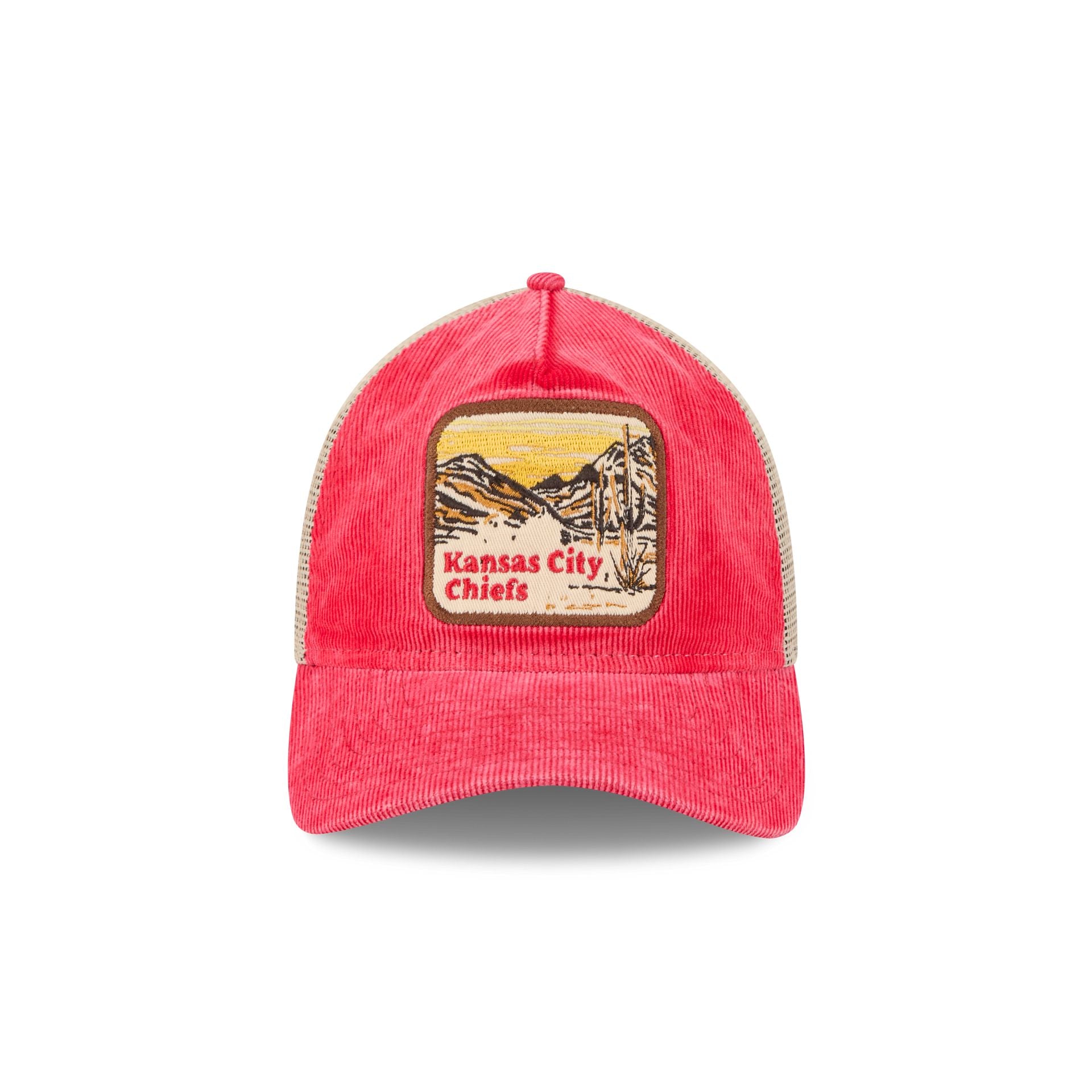Kansas City Chiefs Vintage Landscape 9TWENTY A-Frame Trucker Hat - Image 2