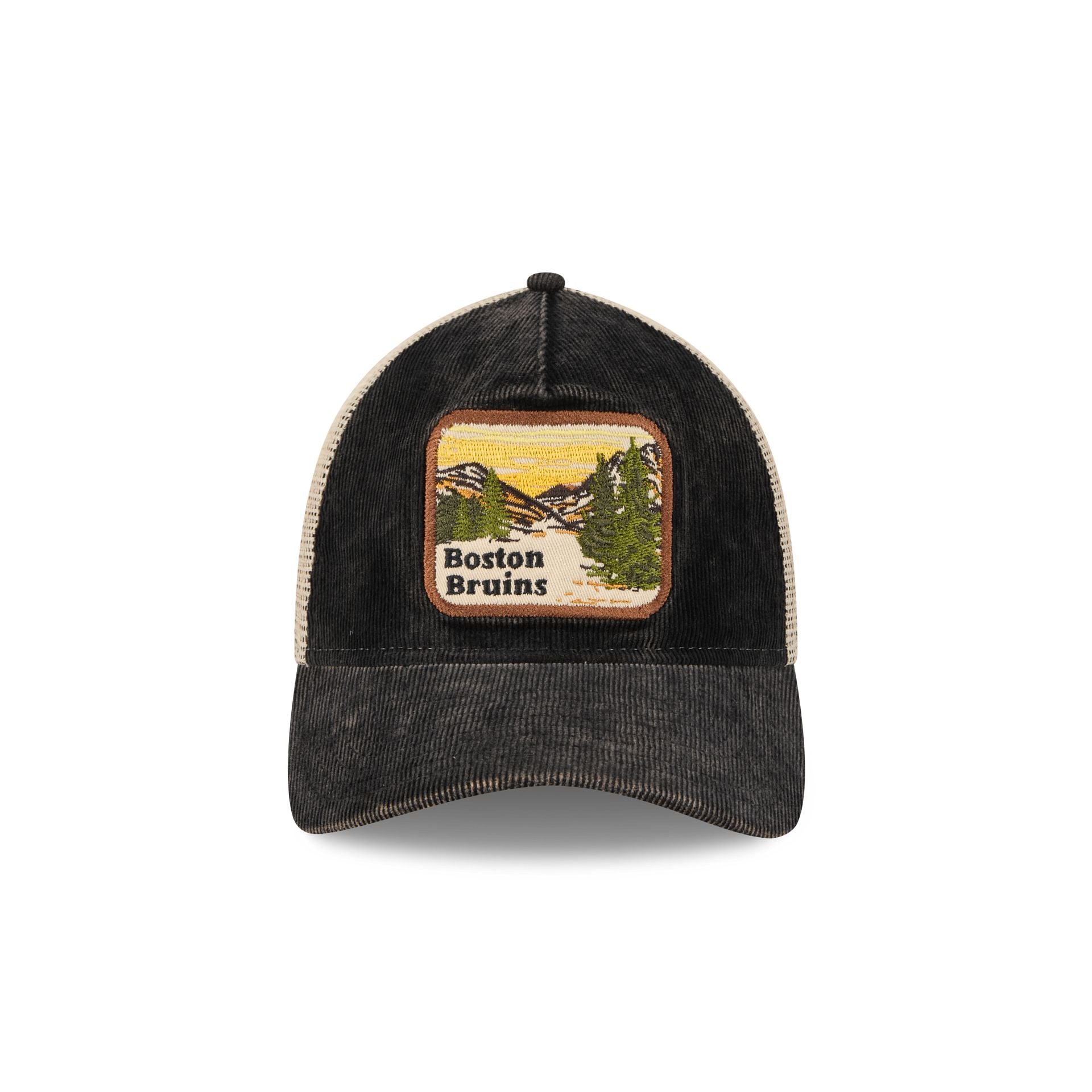 Boston Bruins Vintage Landscape 9TWENTY A-Frame Trucker Hat - Image 2