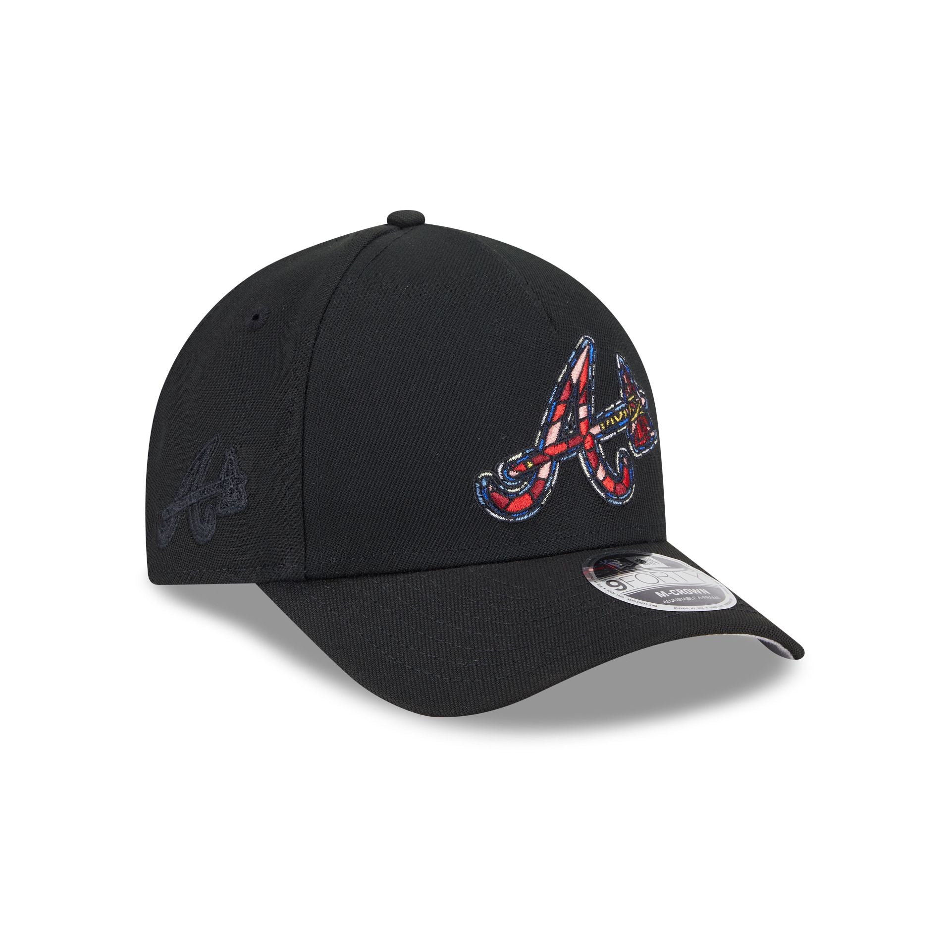 Atlanta Braves Stained Glass 9FORTY M-Crown A-Frame Snapback Hat - Image 3