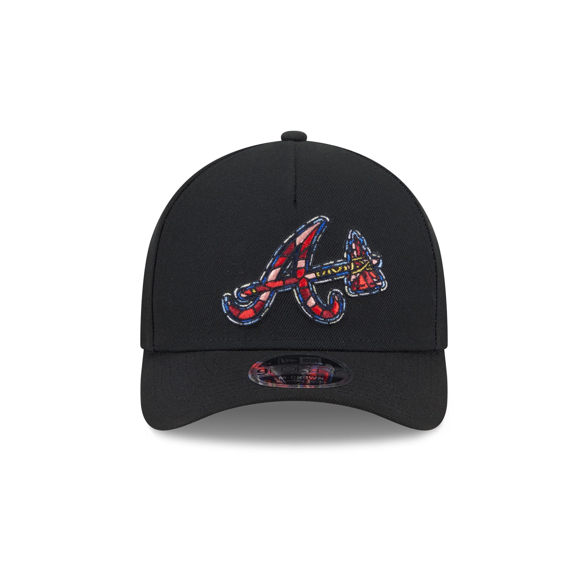 Atlanta Braves Stained Glass 9FORTY M-Crown A-Frame Snapback Hat - Image 2