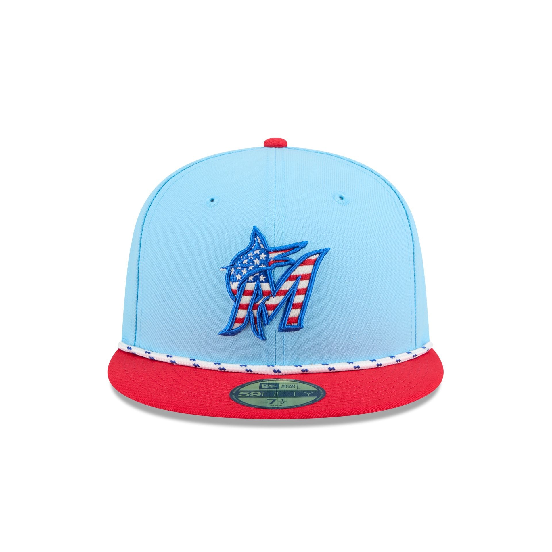 Miami Marlins Independence Day 2025 59FIFTY Fitted Hat - Image 2
