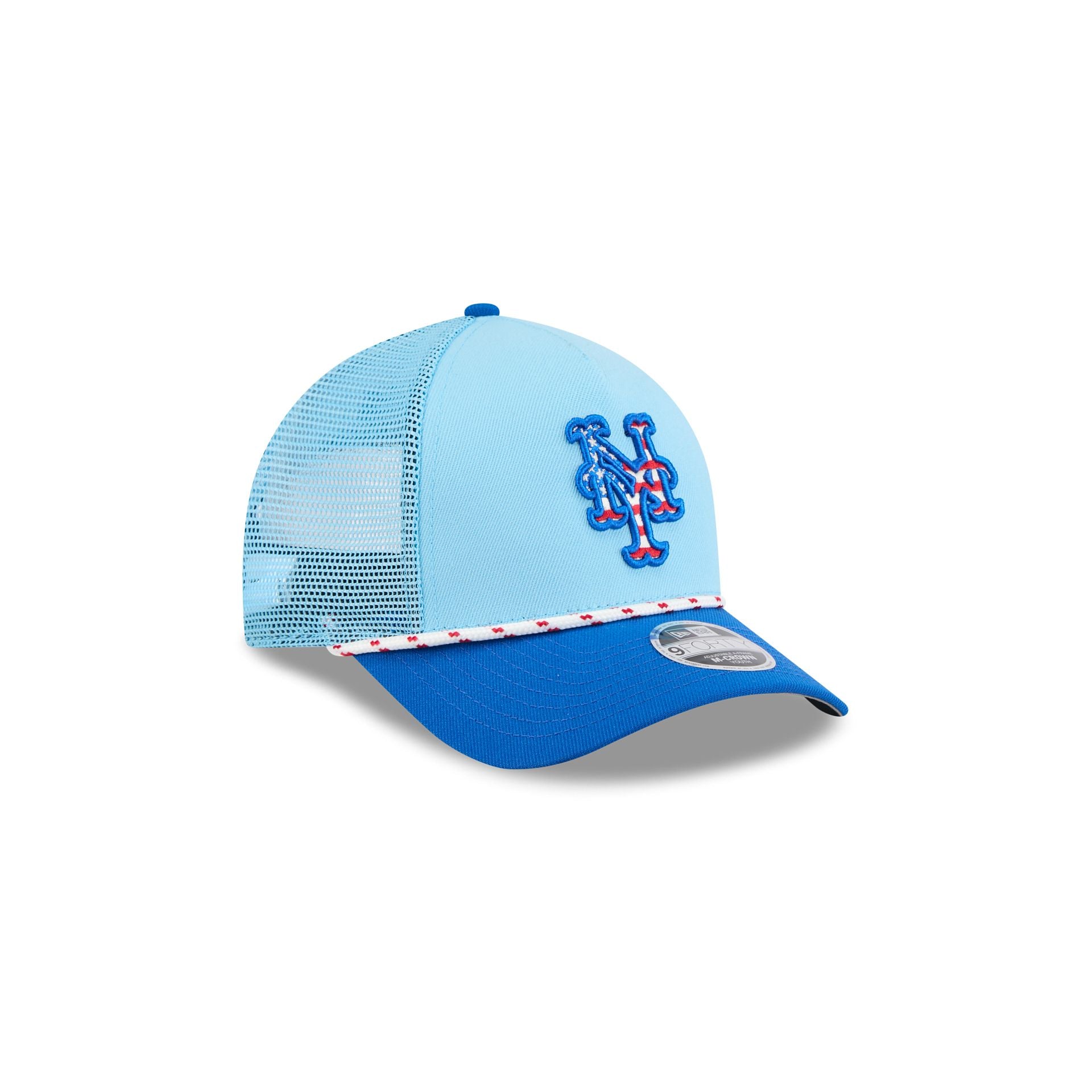 New York Mets Independence Day 2025 Kids 9FORTY M-Crown A-Frame Trucker Hat - Image 3