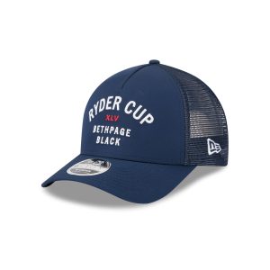 2025 Ryder Cup Minimalist Navy 9FORTY M-Crown A-Frame Trucker Hat