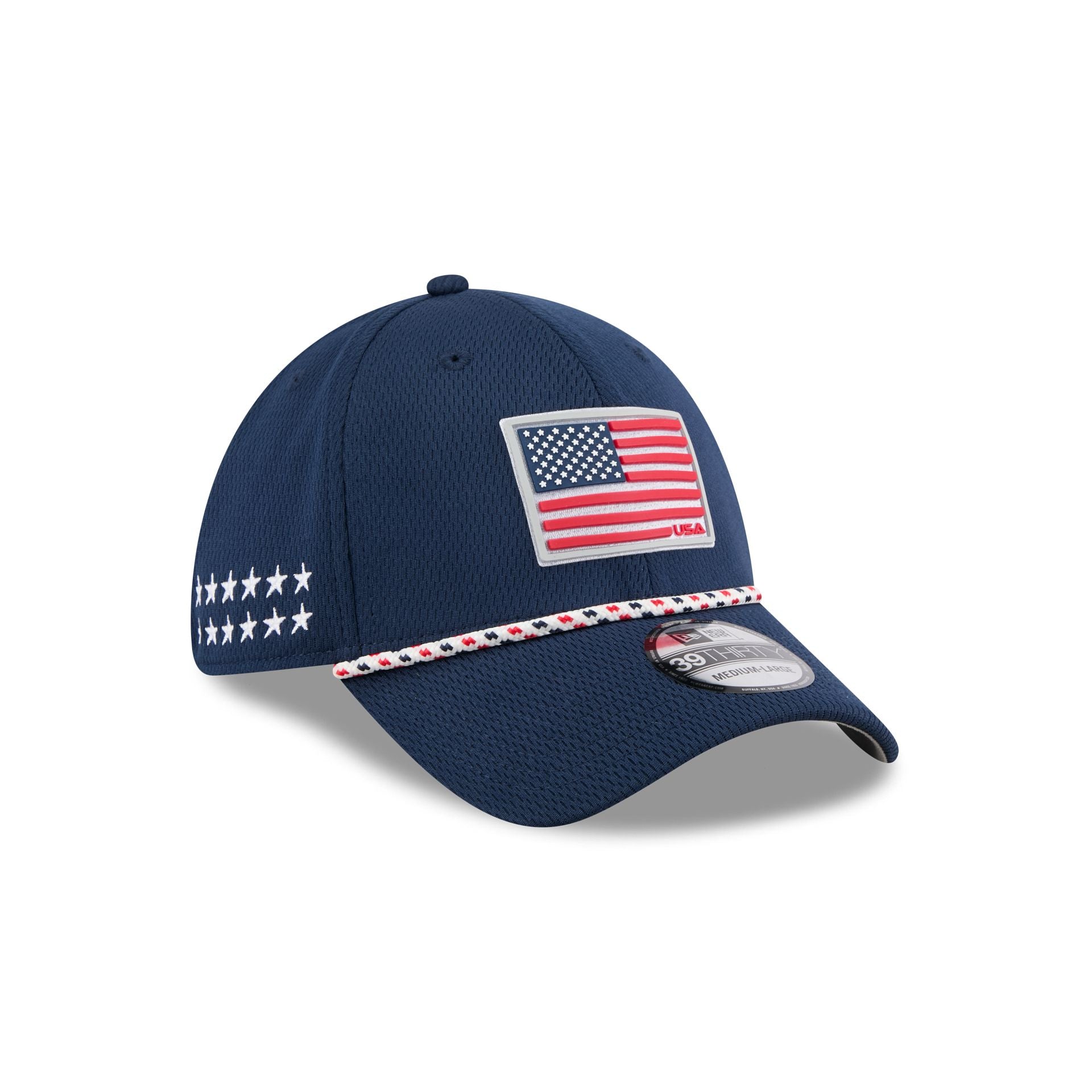 2025 Ryder Cup Team USA Flag 39THIRTY Stretch Fit Hat