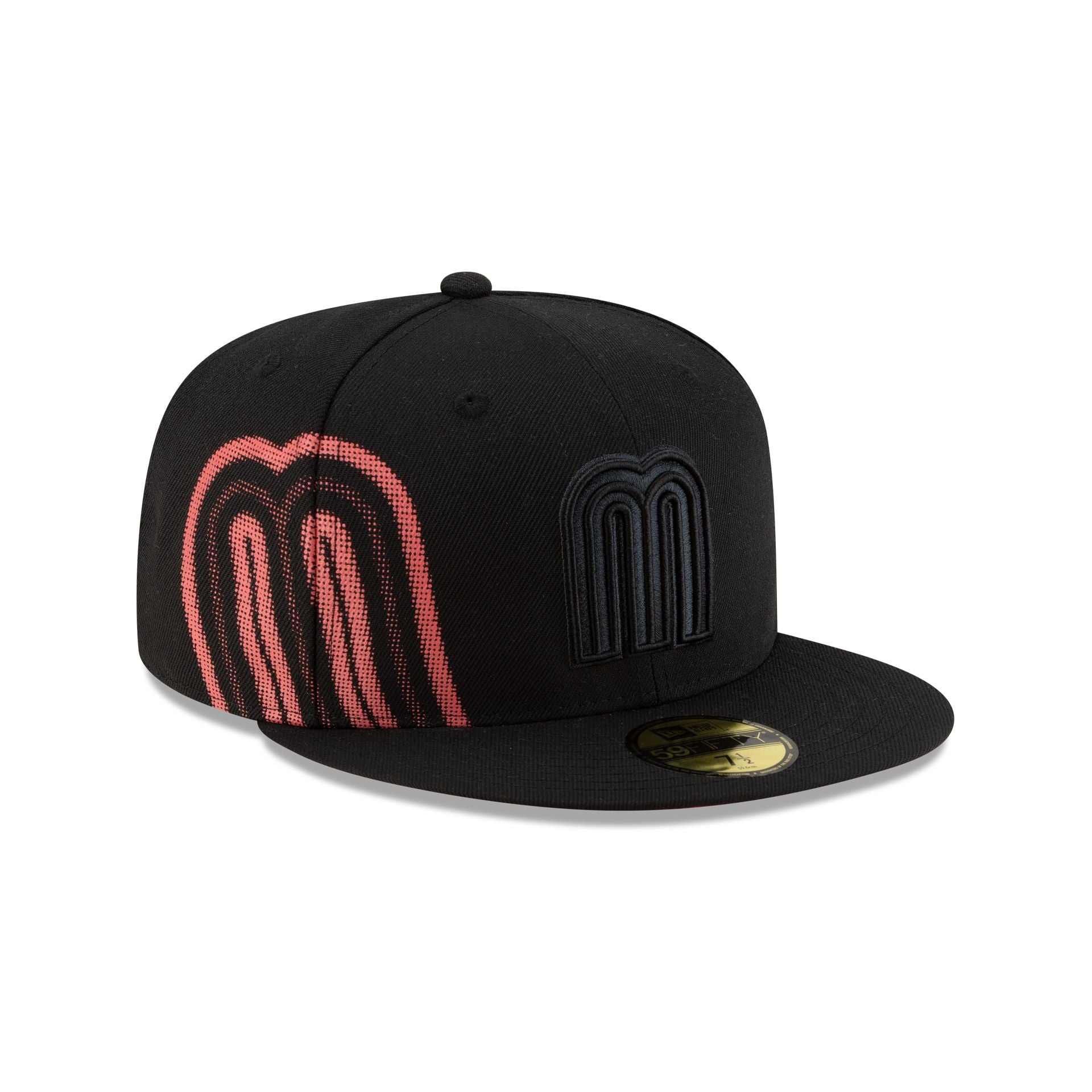 Mexico Baseball Black on Black 59FIFTY Fitted Hat