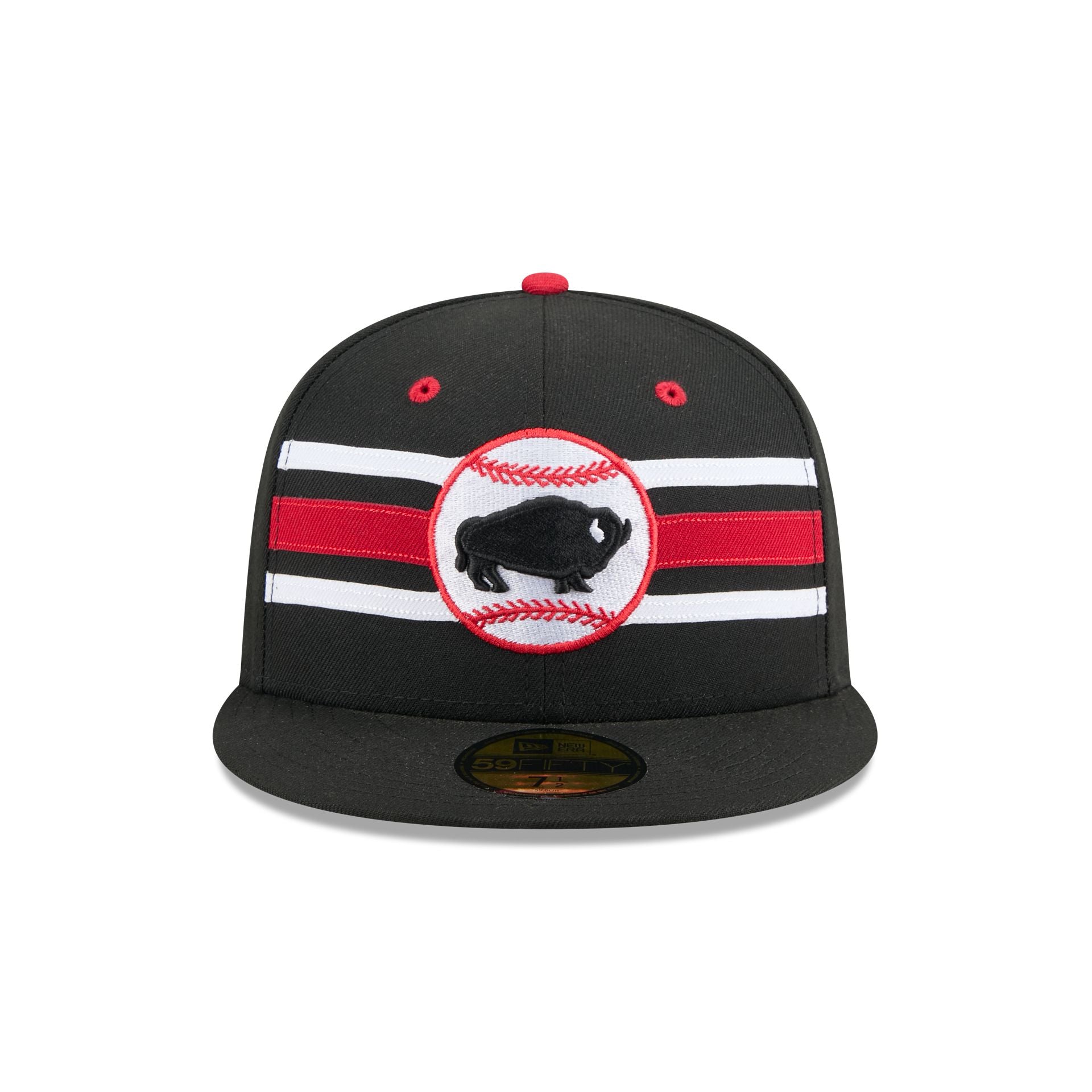 Buffalo Bisons Theme Night Black 59FIFTY Fitted Hat - Image 2