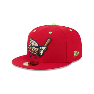 Akron RubberDucks Theme Night Red 59FIFTY Fitted Hat
