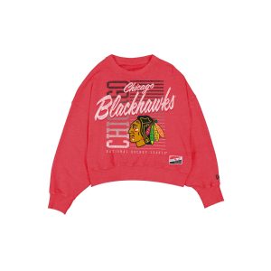 Chicago Blackhawks Throwback Women's Washed Crewneck