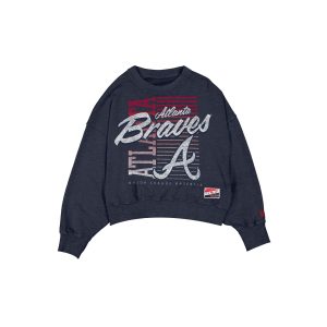 Atlanta Braves Throwback Women's Washed Crewneck