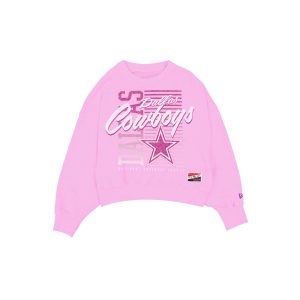 Dallas Cowboys Throwback Women's Washed Pink Crewneck