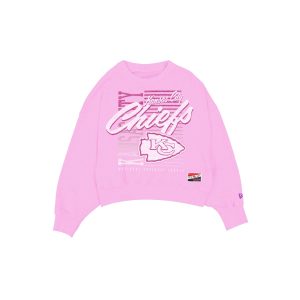 Kansas City Chiefs Throwback Women's Washed Pink Crewneck