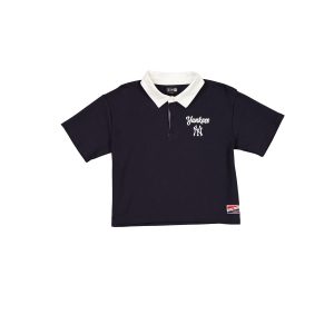 New York Yankees Throwback Women's Cropped Polo