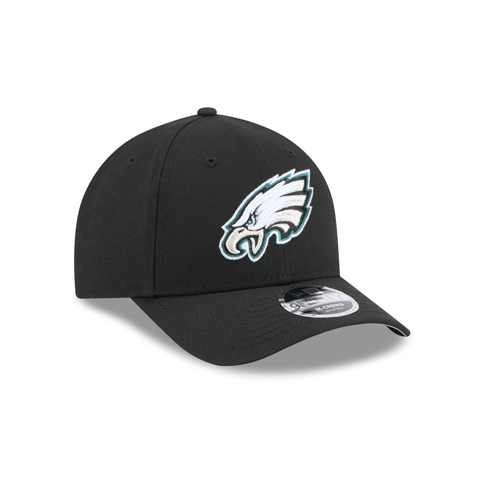 Philadelphia Eagles Team Black 9FORTY M-Crown Snapback Hat - Image 3