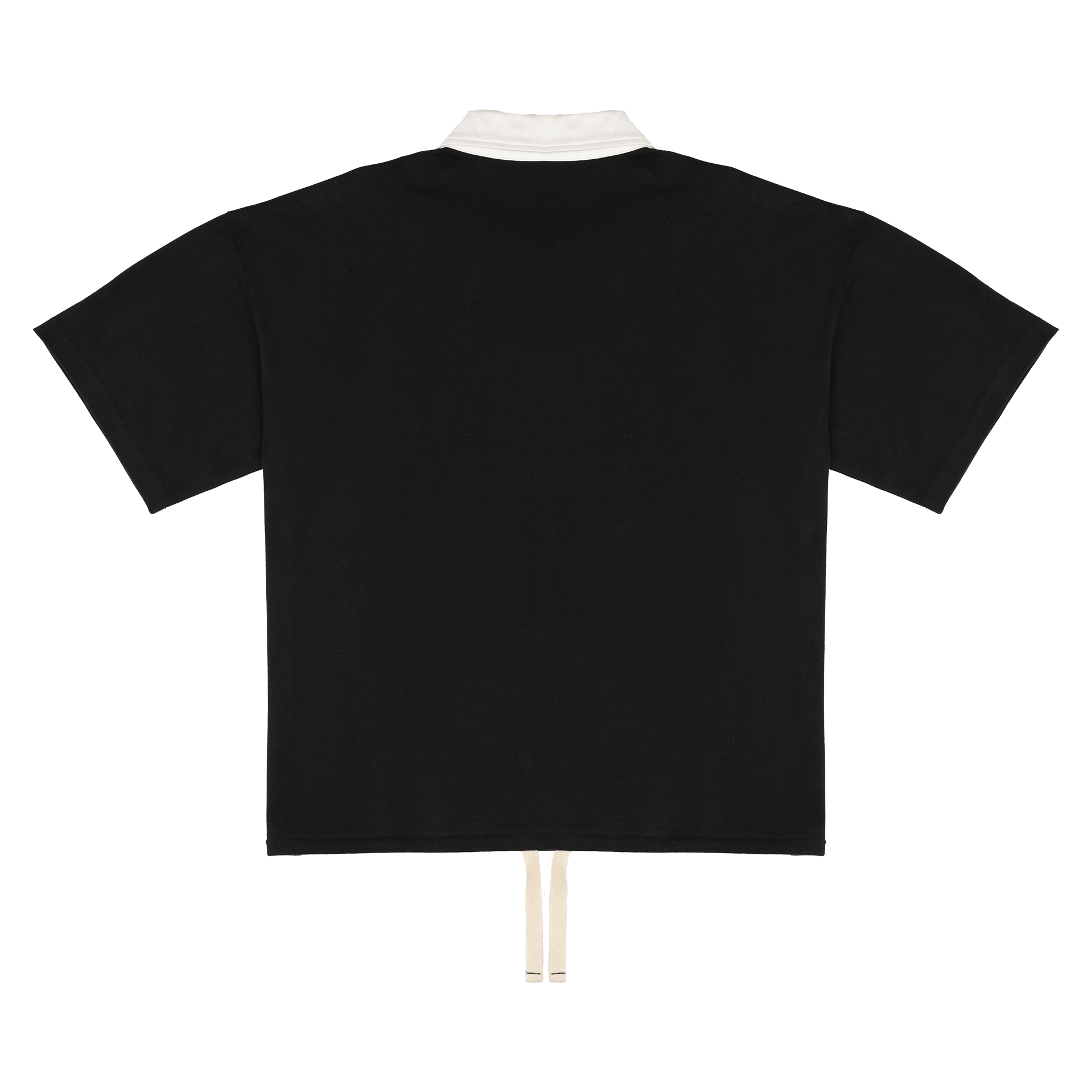 New Era Branded Alden Black Rugby Shirt - Image 3